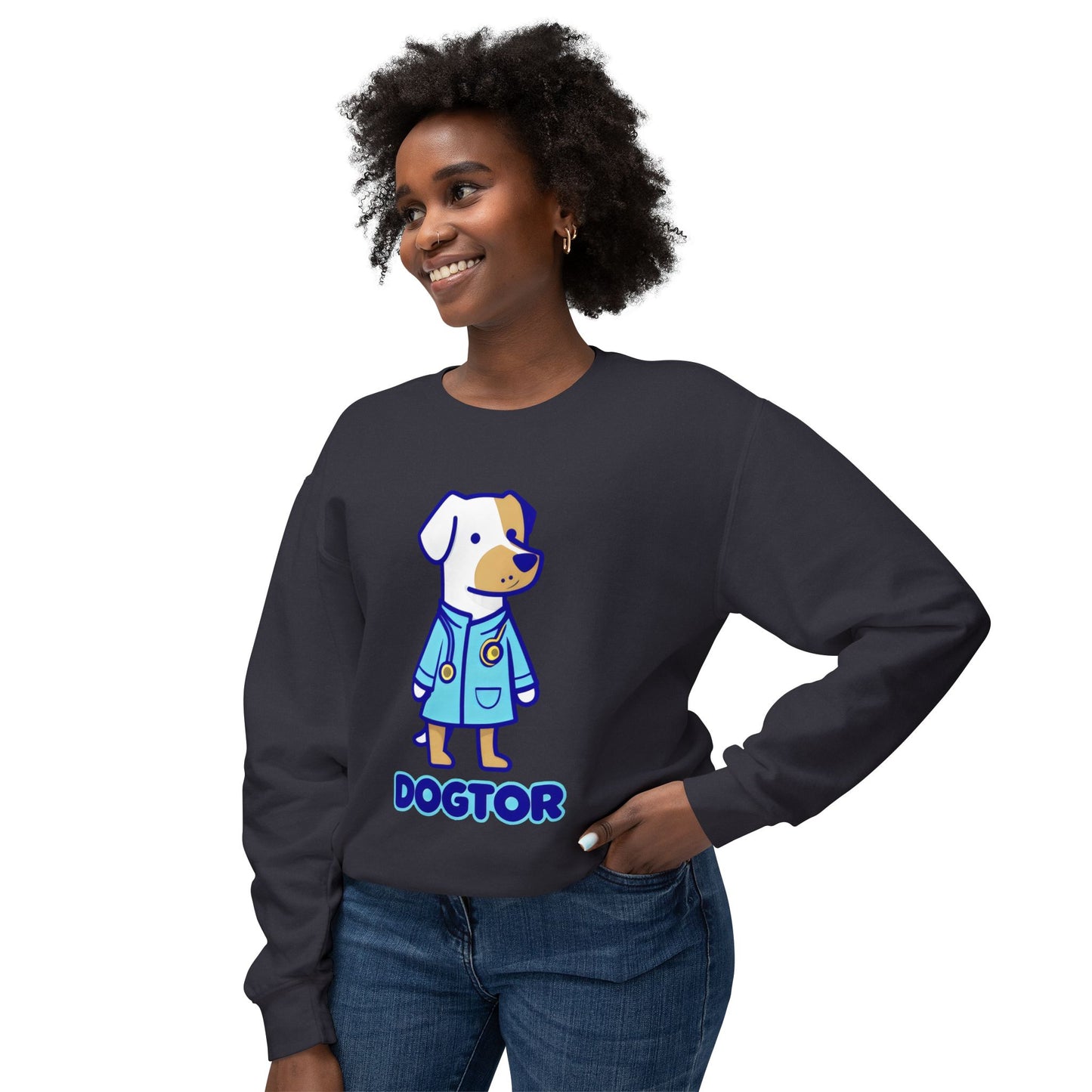 Cute Cartoon Dog Meme Dogtor Sweatshirt