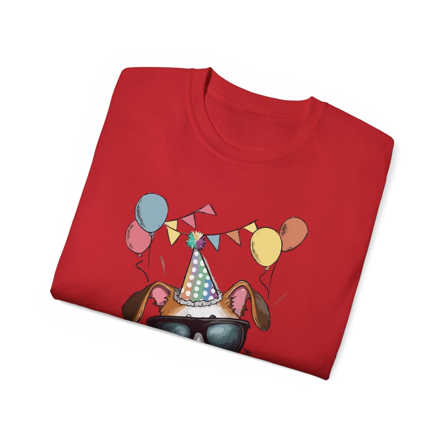 Cute Dog Cartoon I'm 10 in Dog Years Birthday Unisex Organic T-Shirt