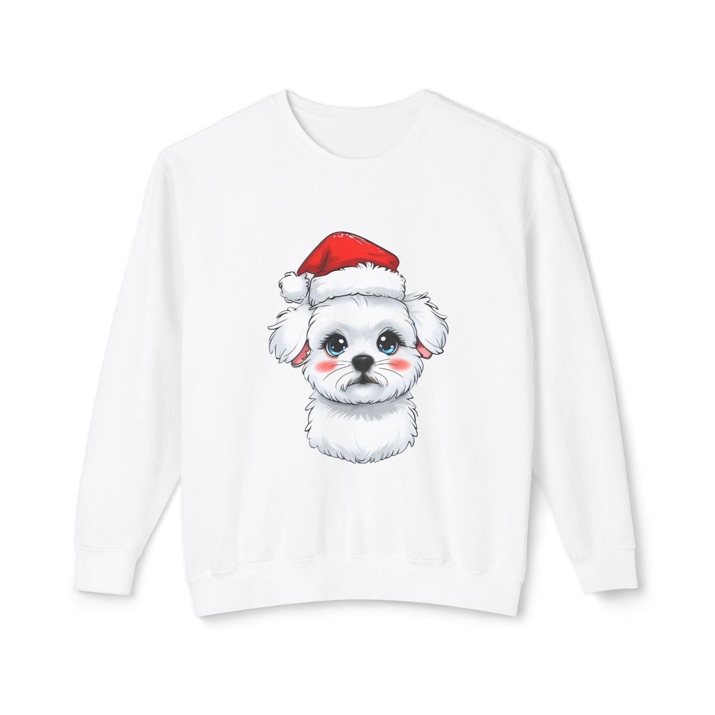 Cute Dog Cartoon Bichon Frise Christmas Sweatshirt