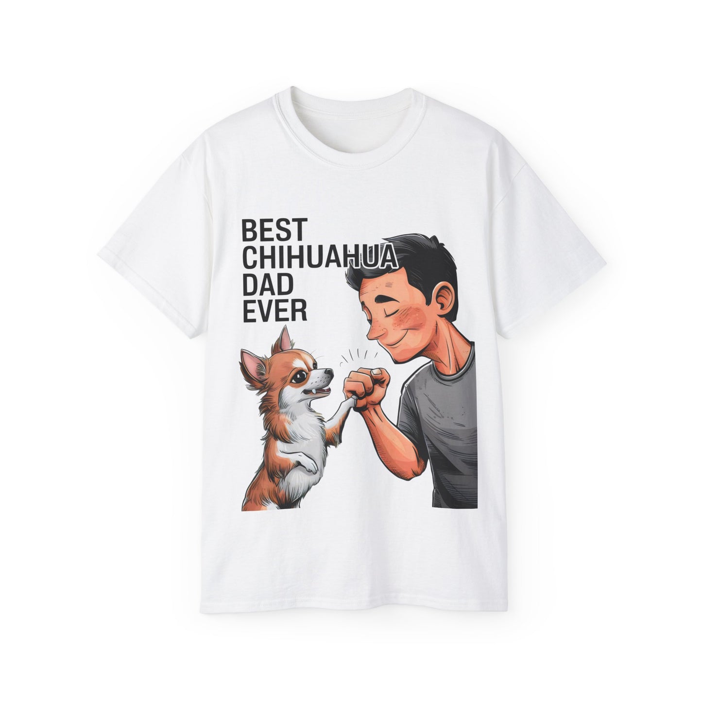 Cute Funny Cartoon Best Chihuahua Dad Ever Organic T-Shirt