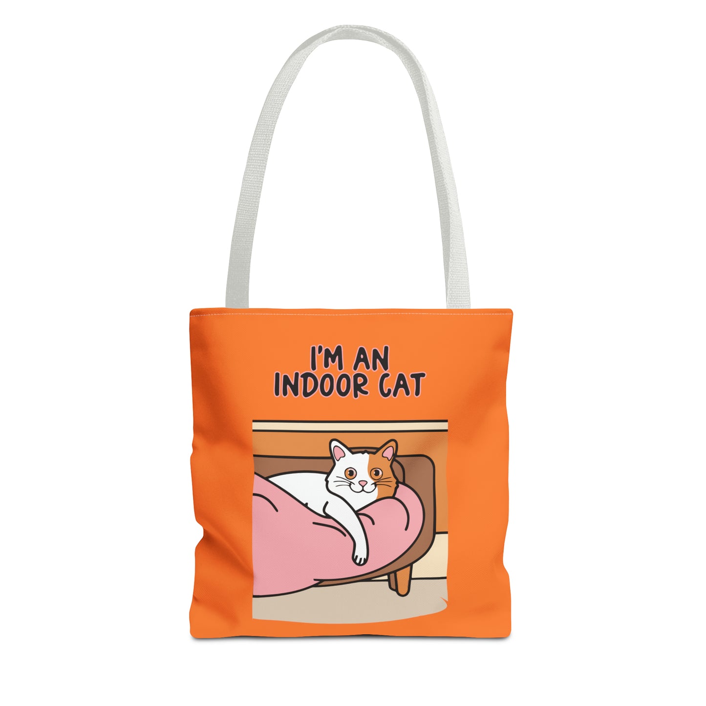 Cute Funny I'm an Indoor Cat Cartoon Meme Tote Bag