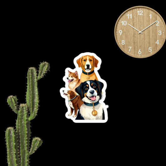 Watercolor funny dog pack stickers