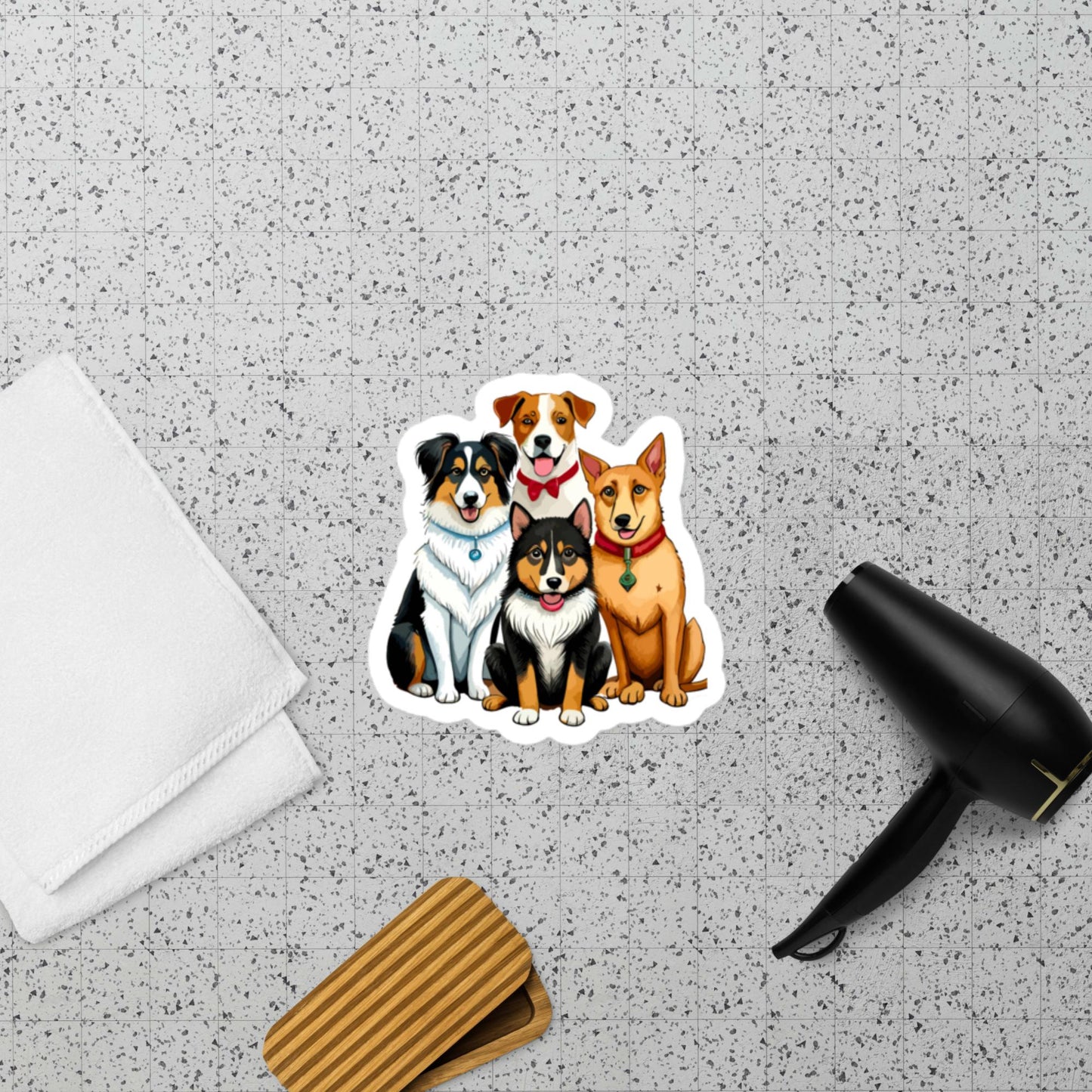 Watercolor funny dog pack stickers