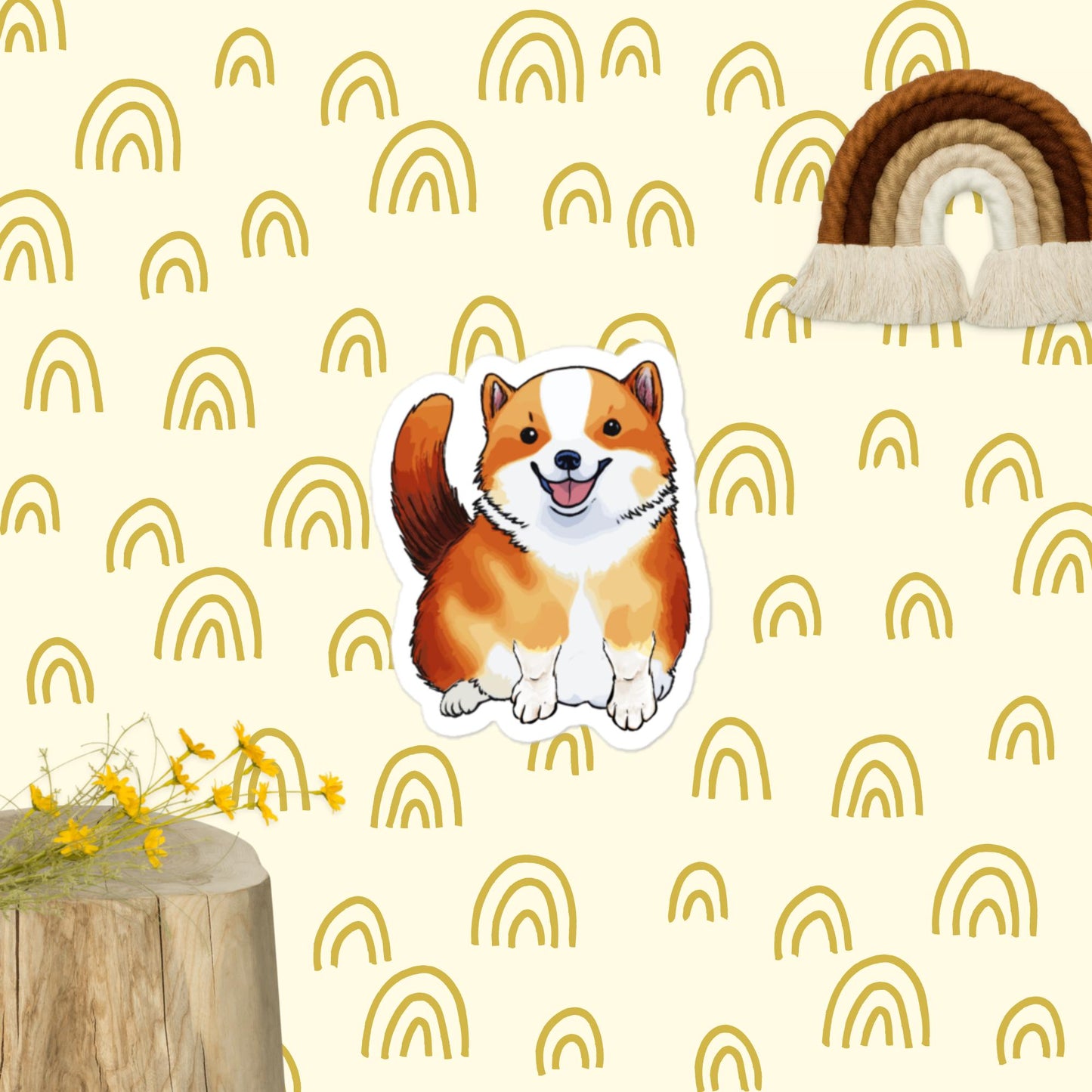 Cute Fat Corgi Stickers