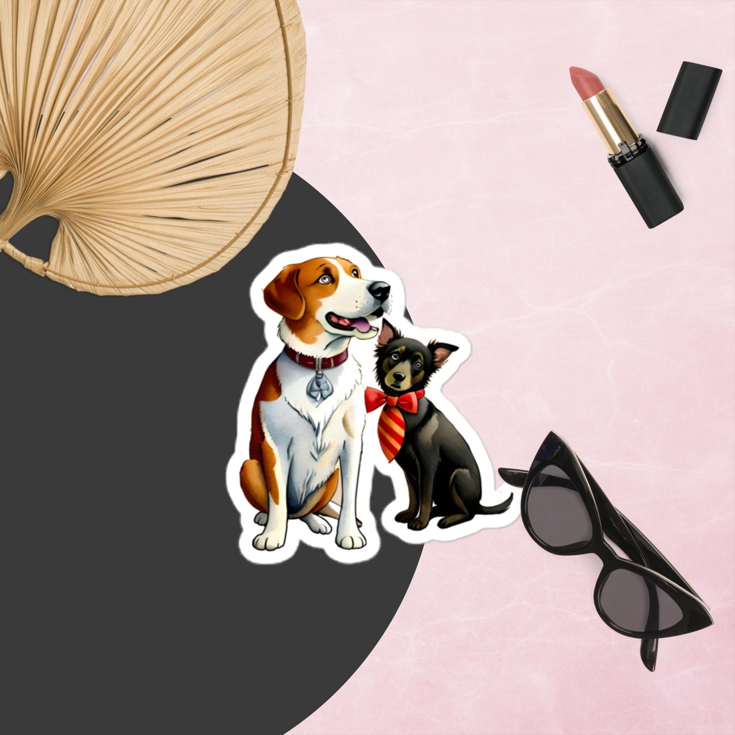 Watercolor funny dog pack stickers