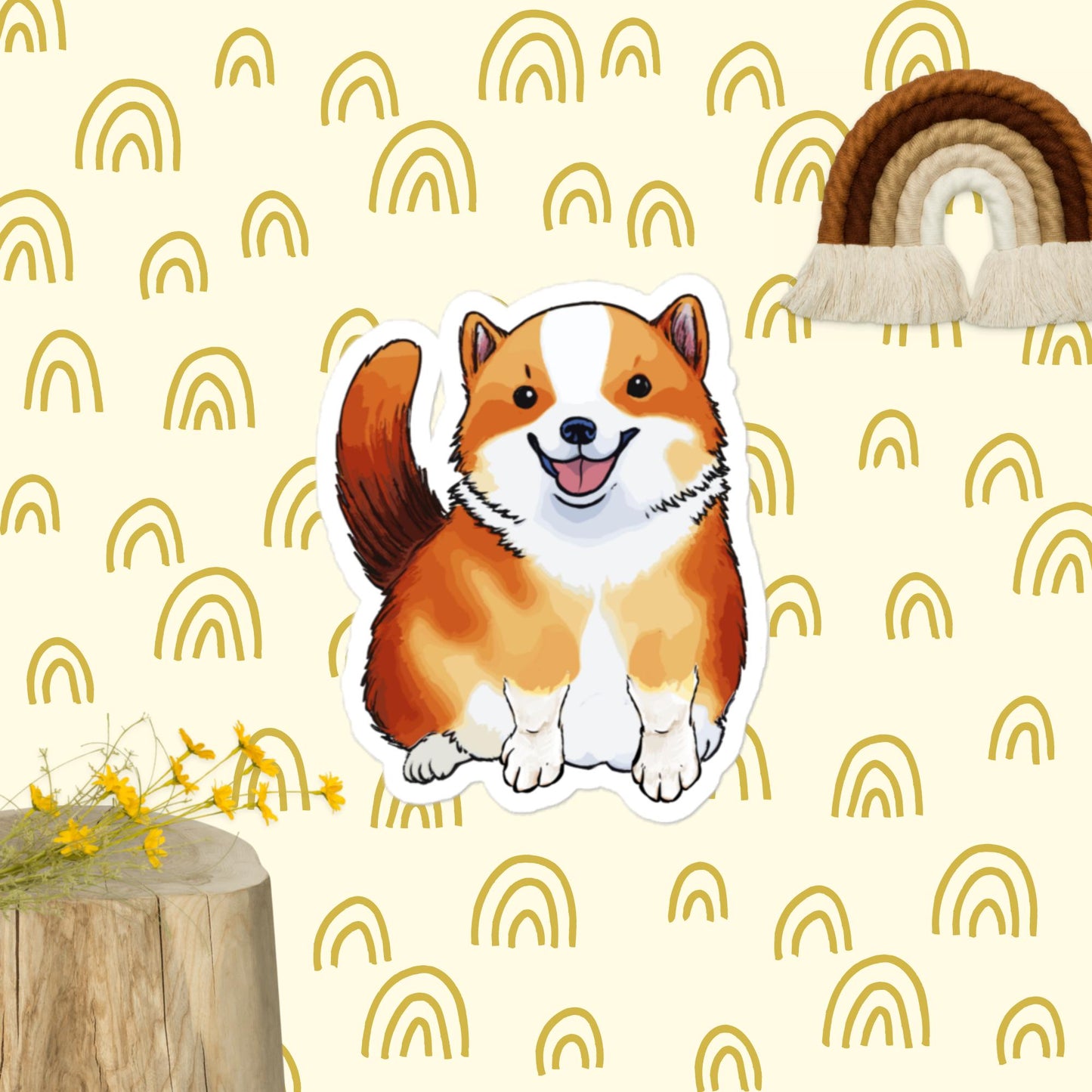 Cute Fat Corgi Stickers