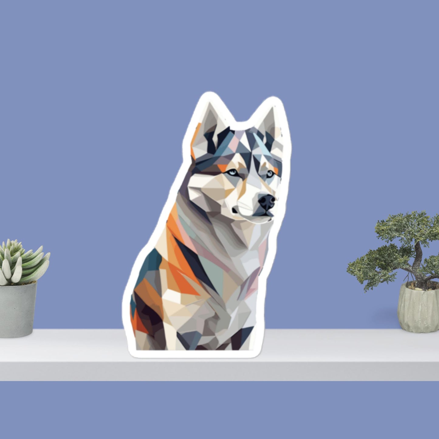 Geometric Husky Bubble-free stickers