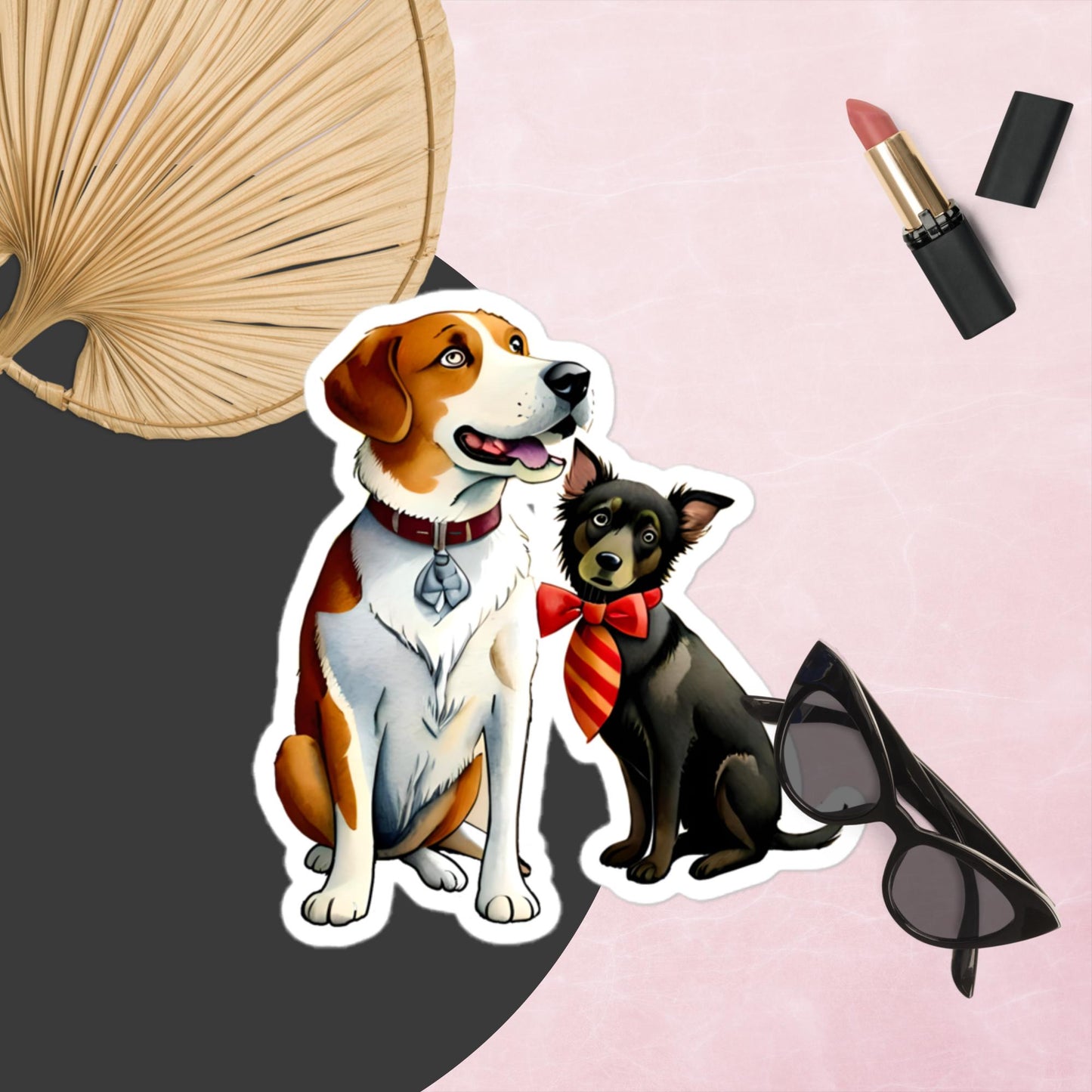 Watercolor funny dog pack stickers