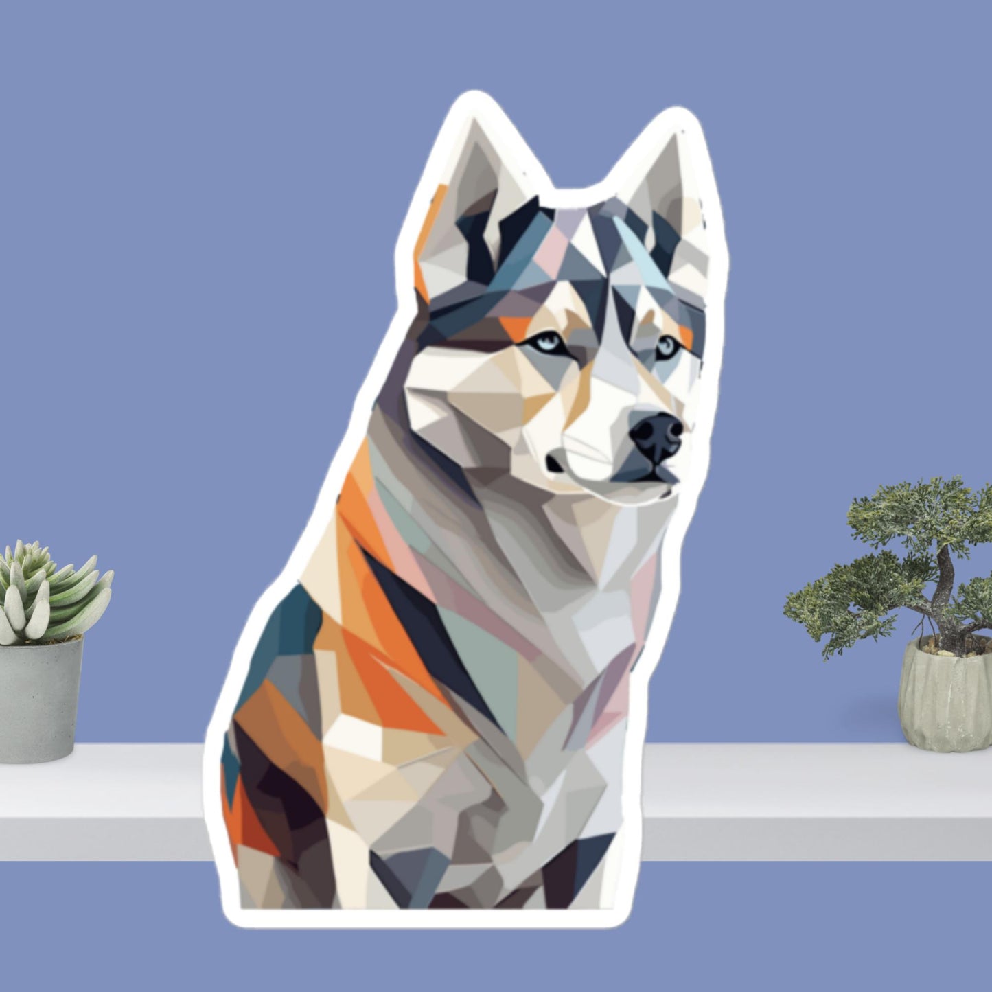 Geometric Husky Bubble-free stickers