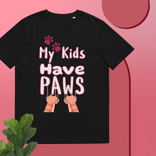 Cute Funny My Kids Have Paws T-shirt