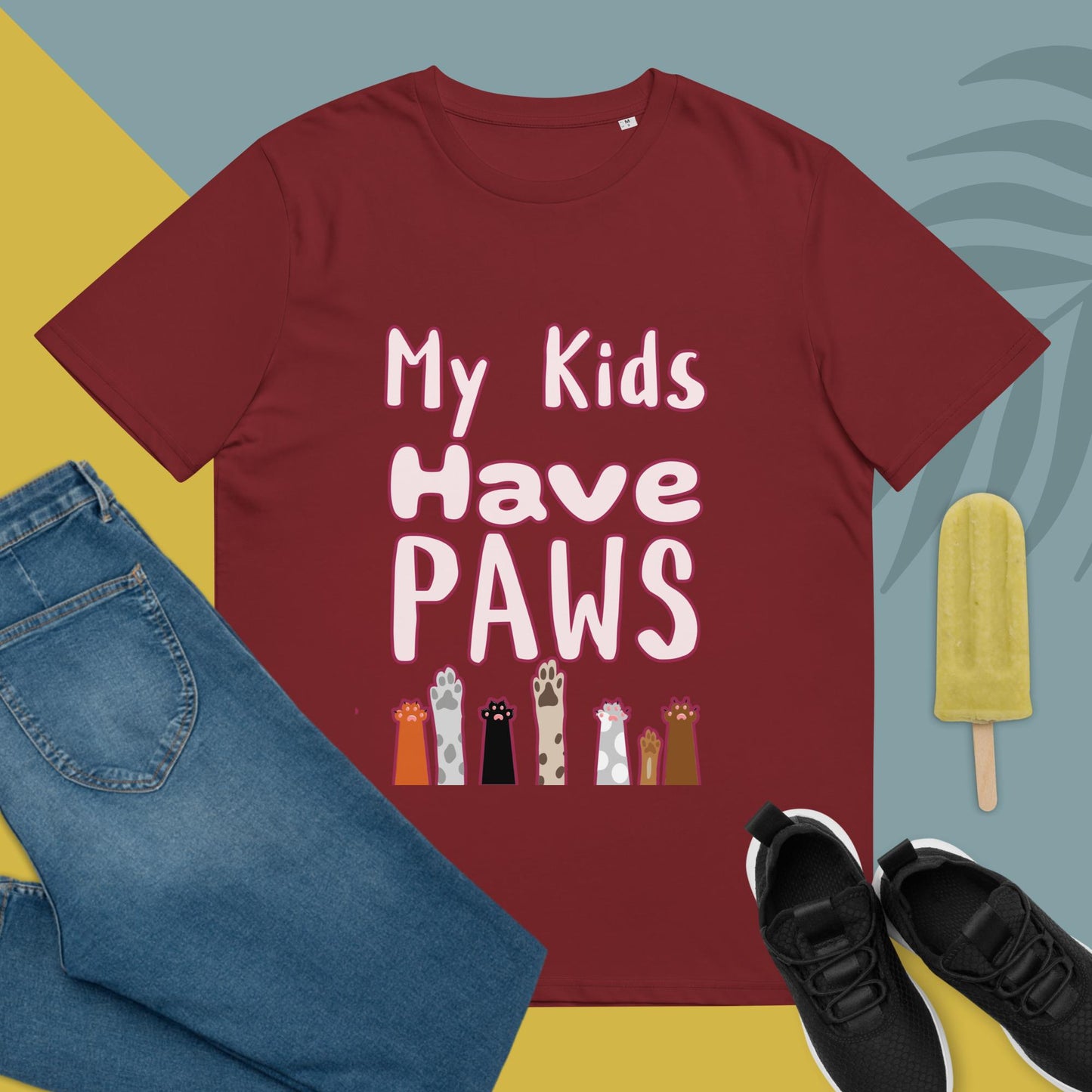 Cute Funny My Kids Have Paws T-shirt