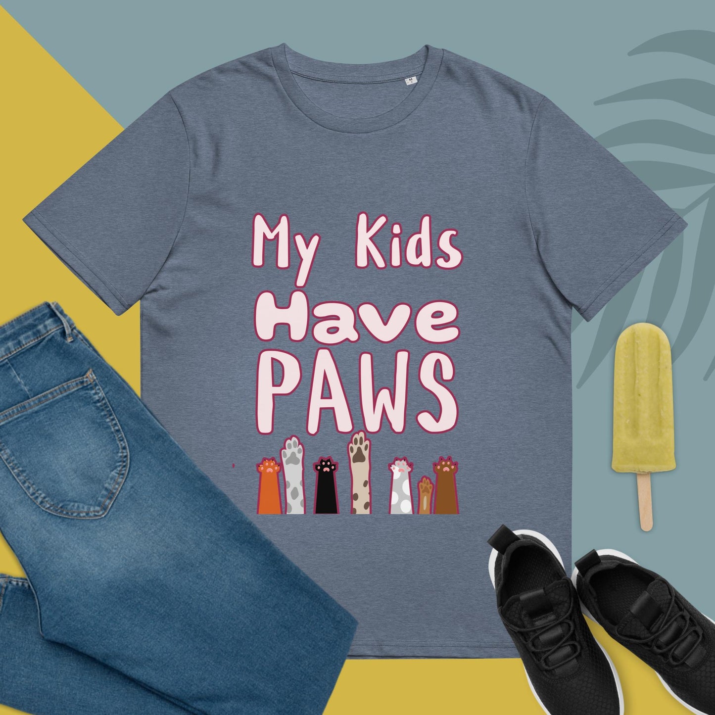 Cute Funny My Kids Have Paws T-shirt