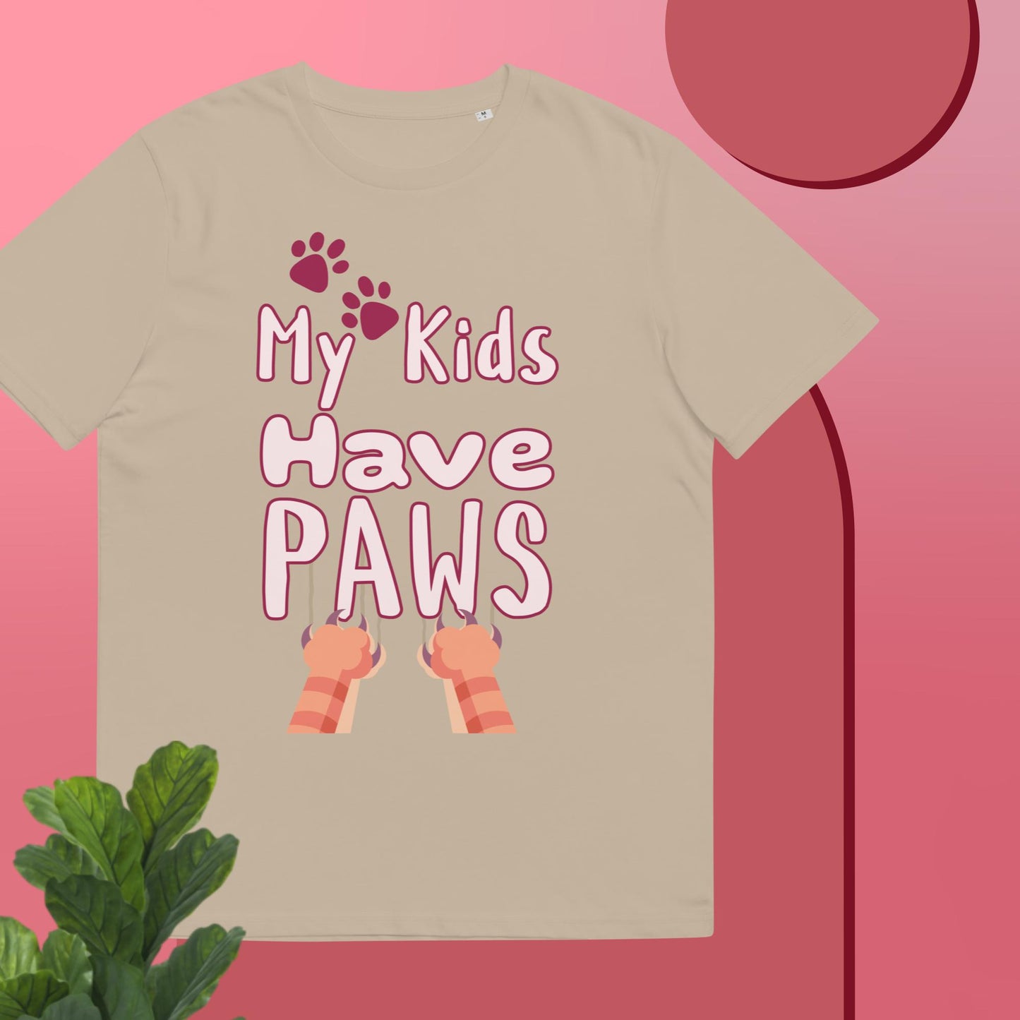 Cute Funny My Kids Have Paws T-shirt