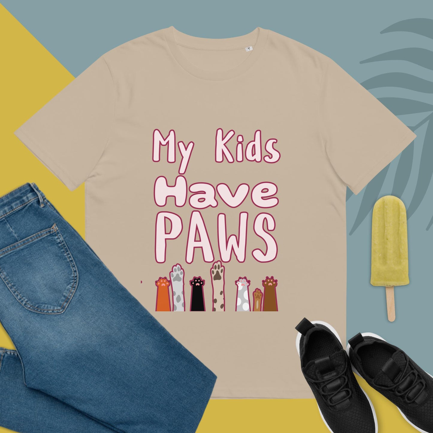 Cute Funny My Kids Have Paws T-shirt