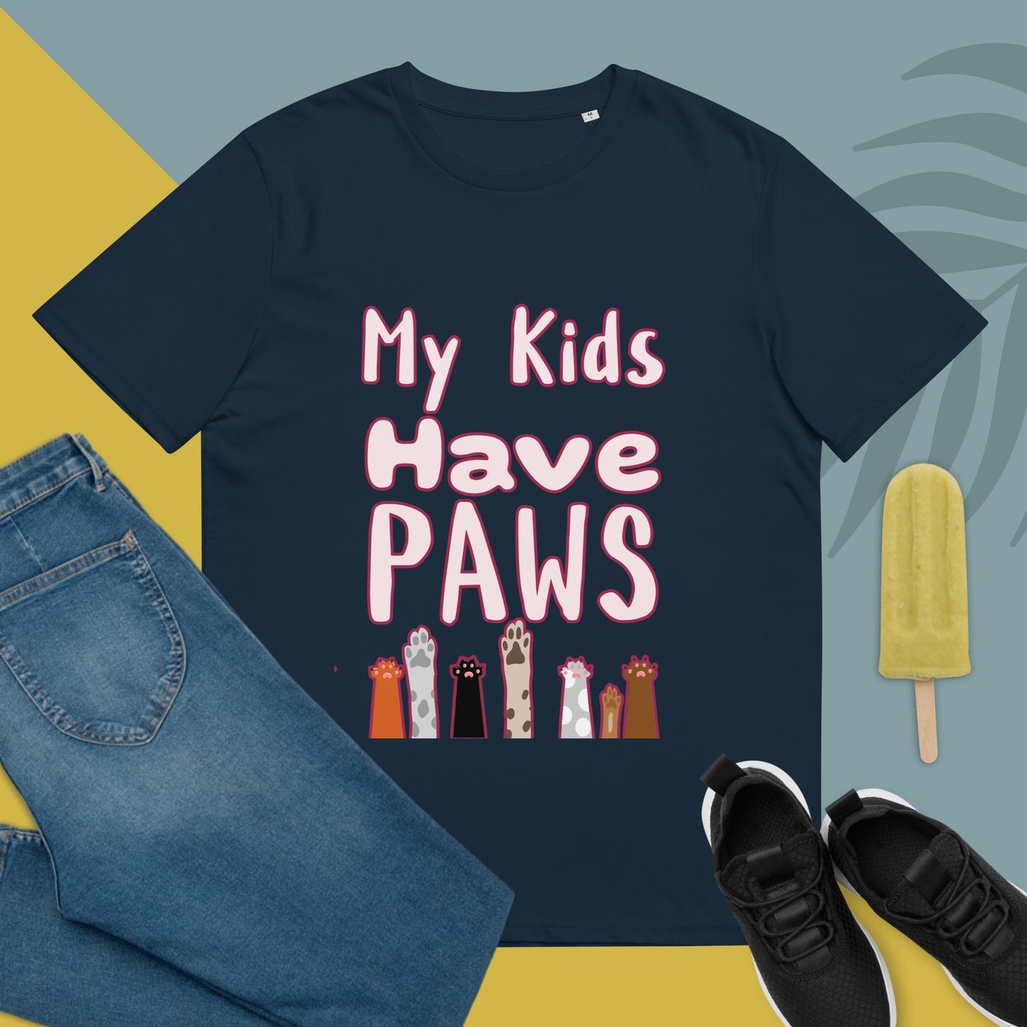 Cute Funny My Kids Have Paws T-shirt