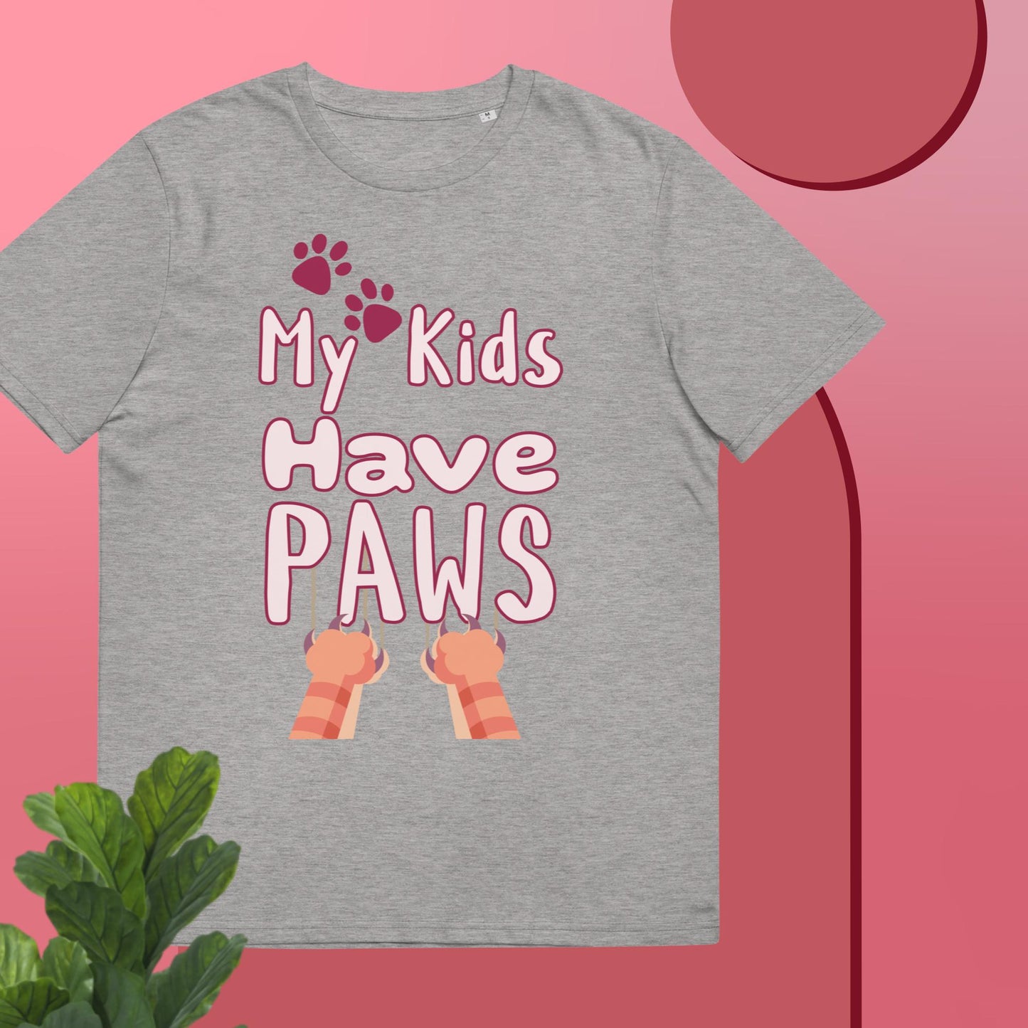 Cute Funny My Kids Have Paws T-shirt