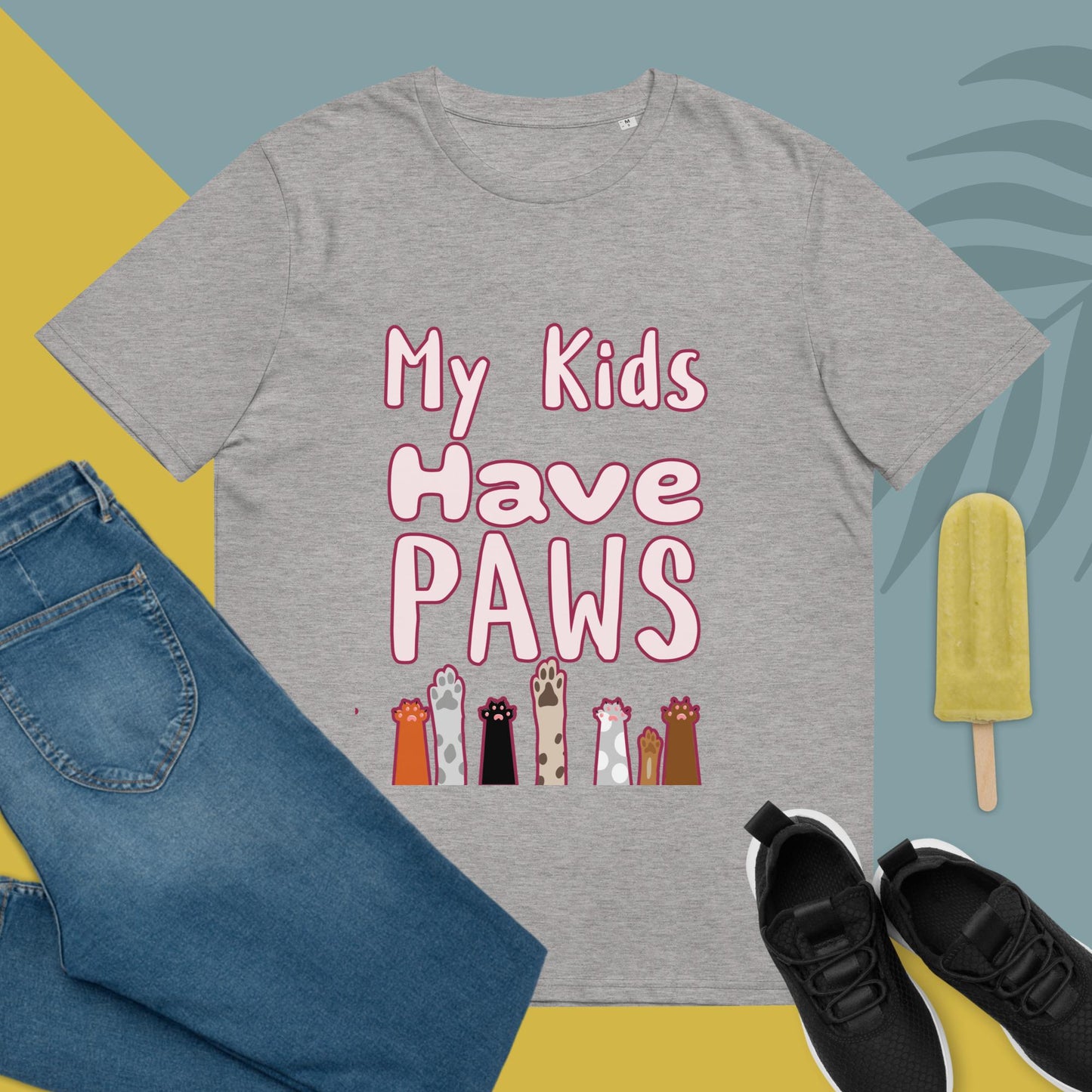 Cute Funny My Kids Have Paws T-shirt