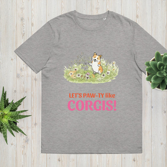 Cute Let's Pawty Like Corgis T-shirt