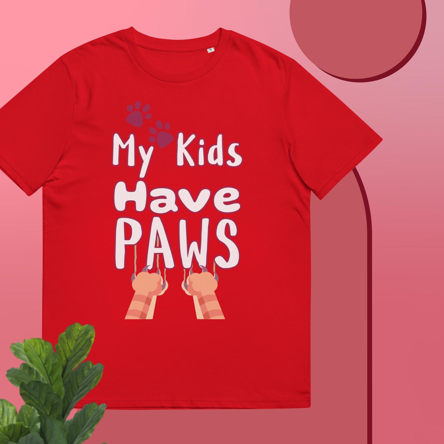 Cute Funny My Kids Have Paws T-shirt