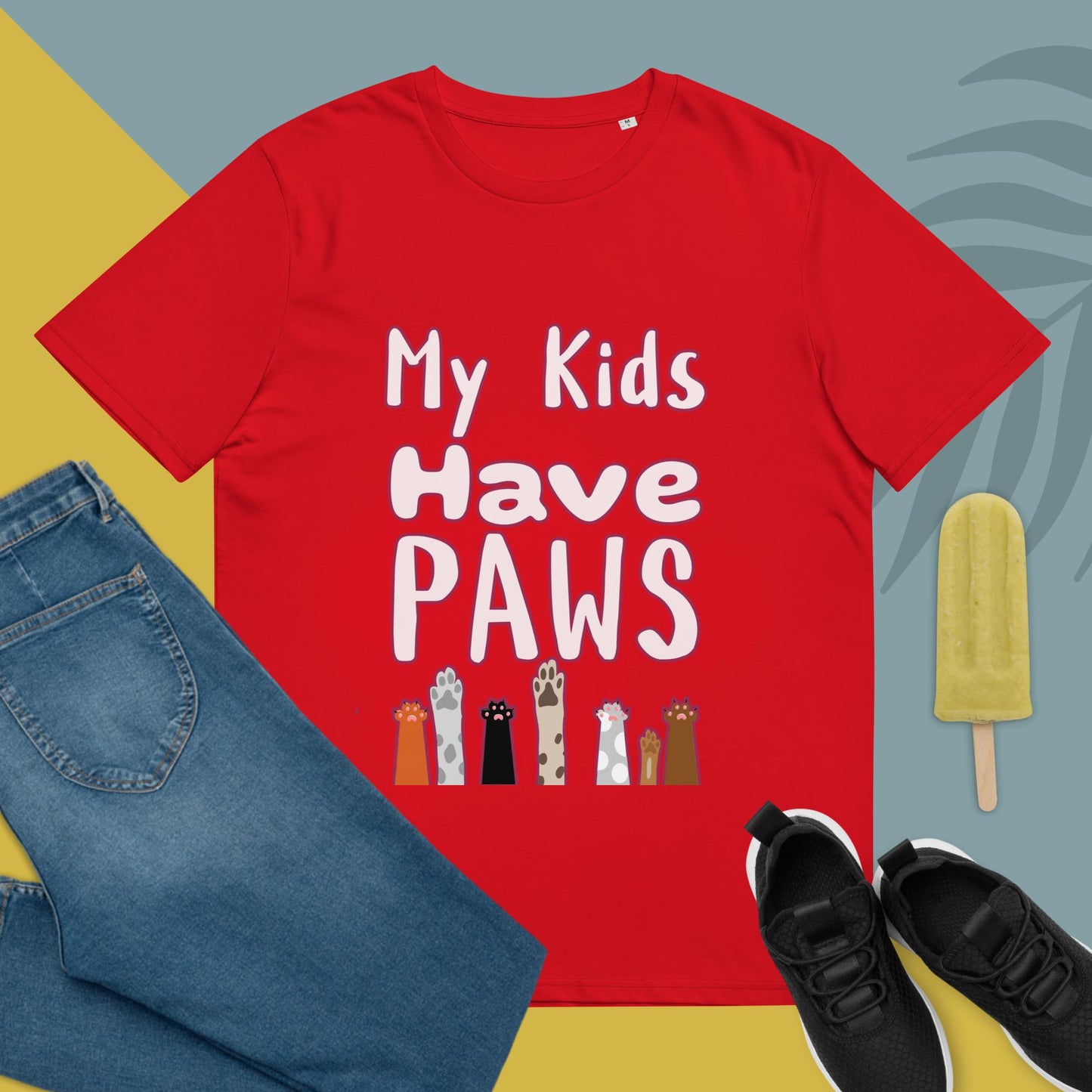 Cute Funny My Kids Have Paws T-shirt