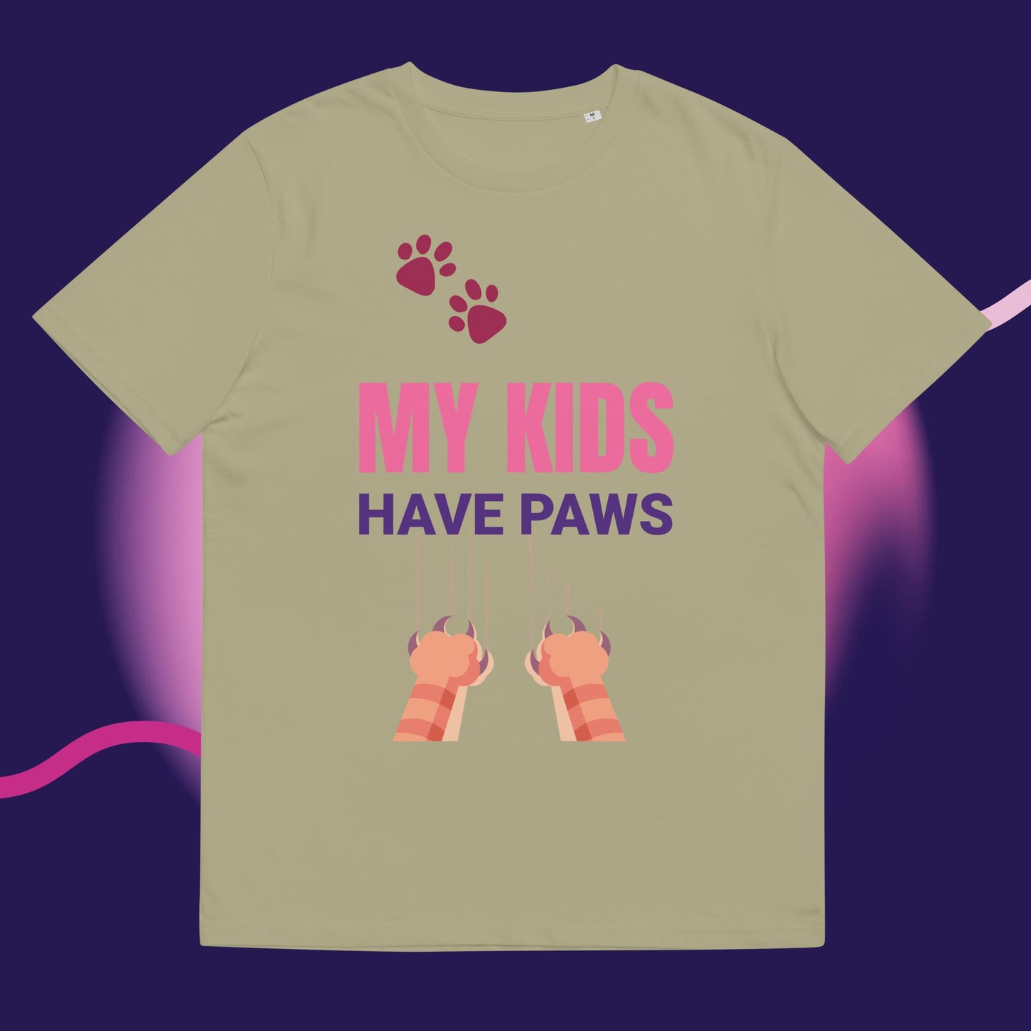 Cute Funny My Kids Have Paws T-shirt