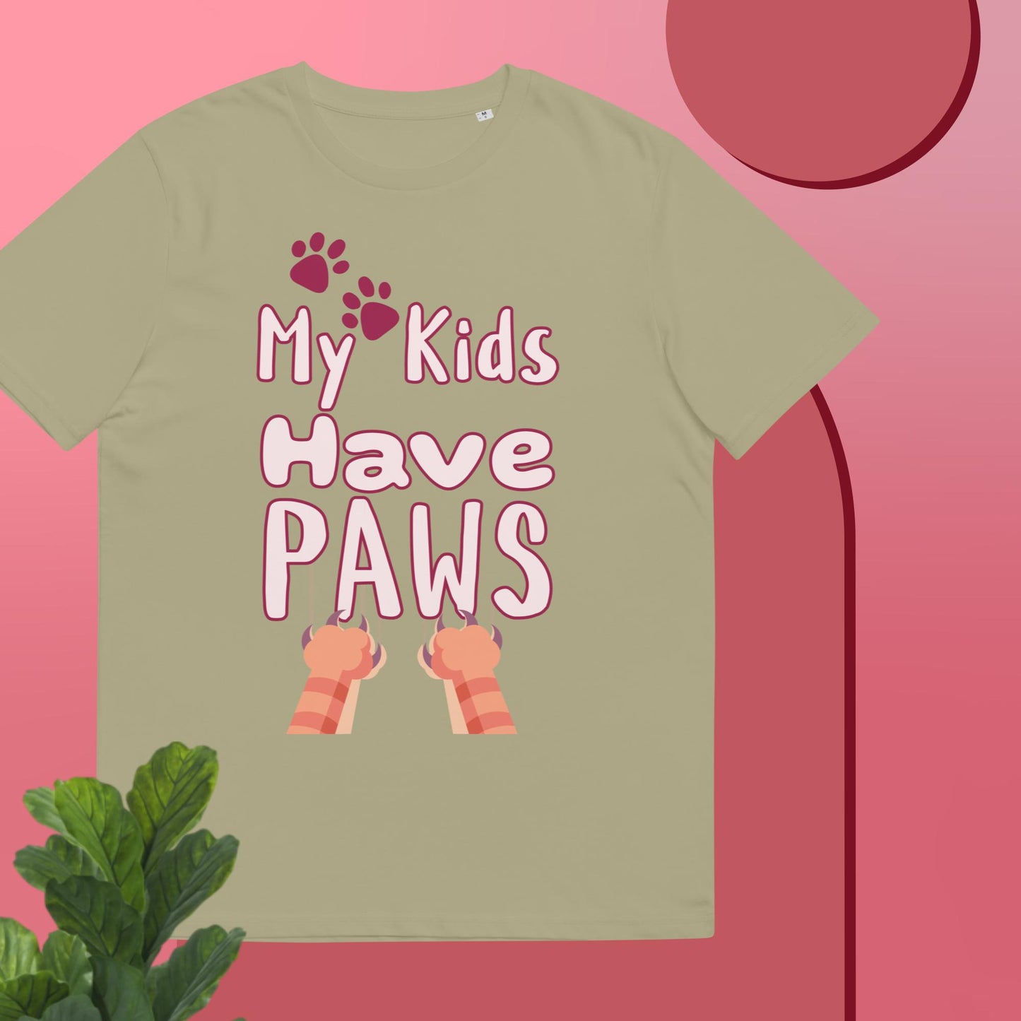 Cute Funny My Kids Have Paws T-shirt