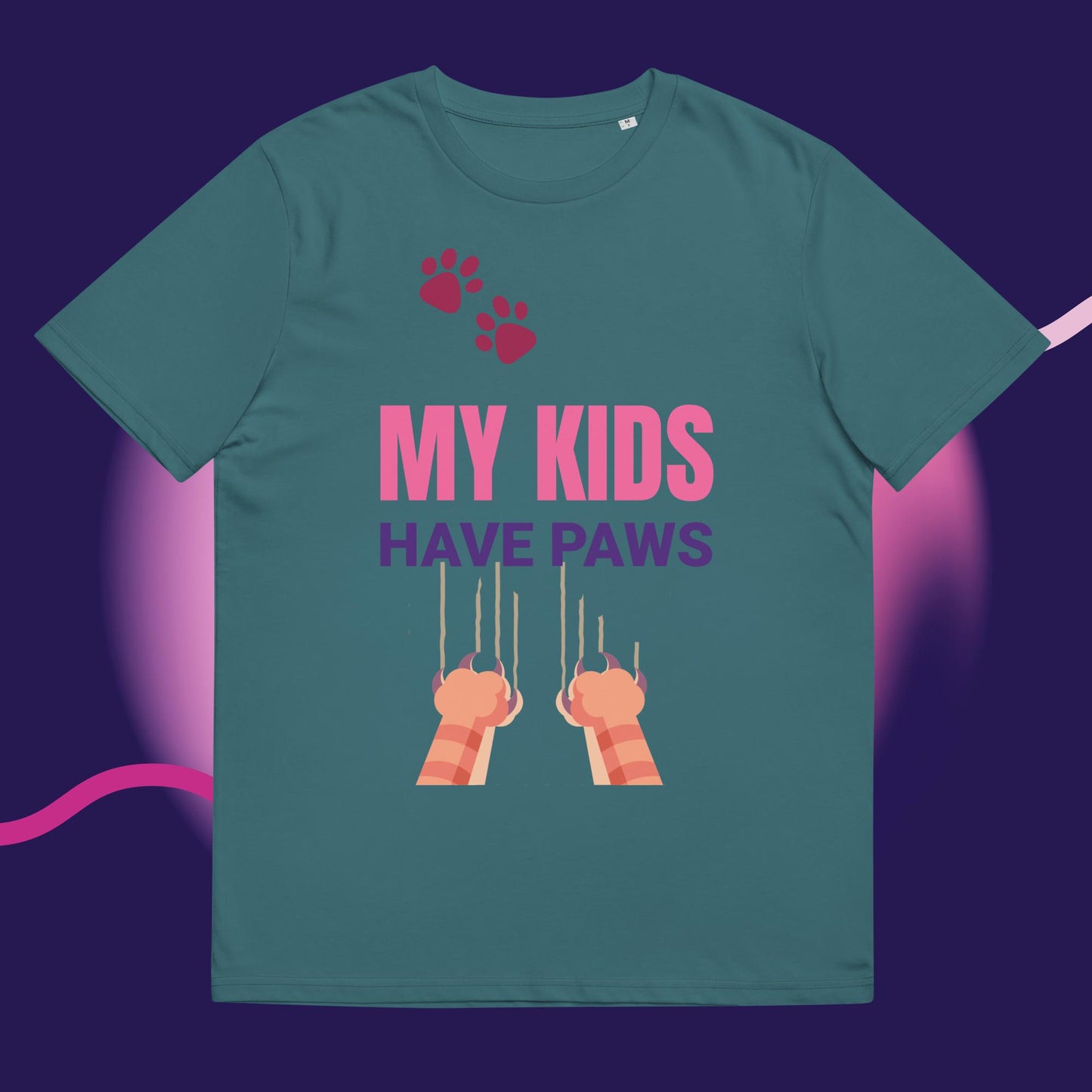 Cute Funny My Kids Have Paws T-shirt