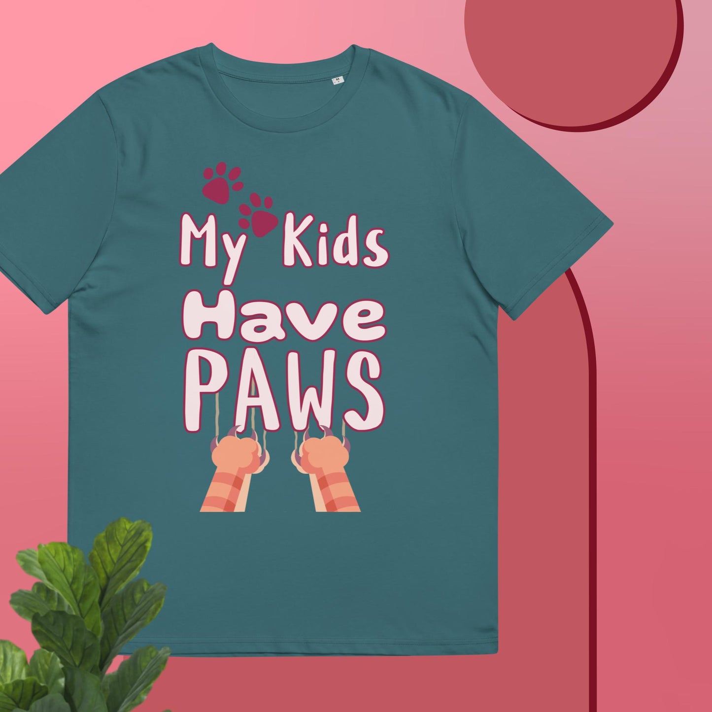 Cute Funny My Kids Have Paws T-shirt