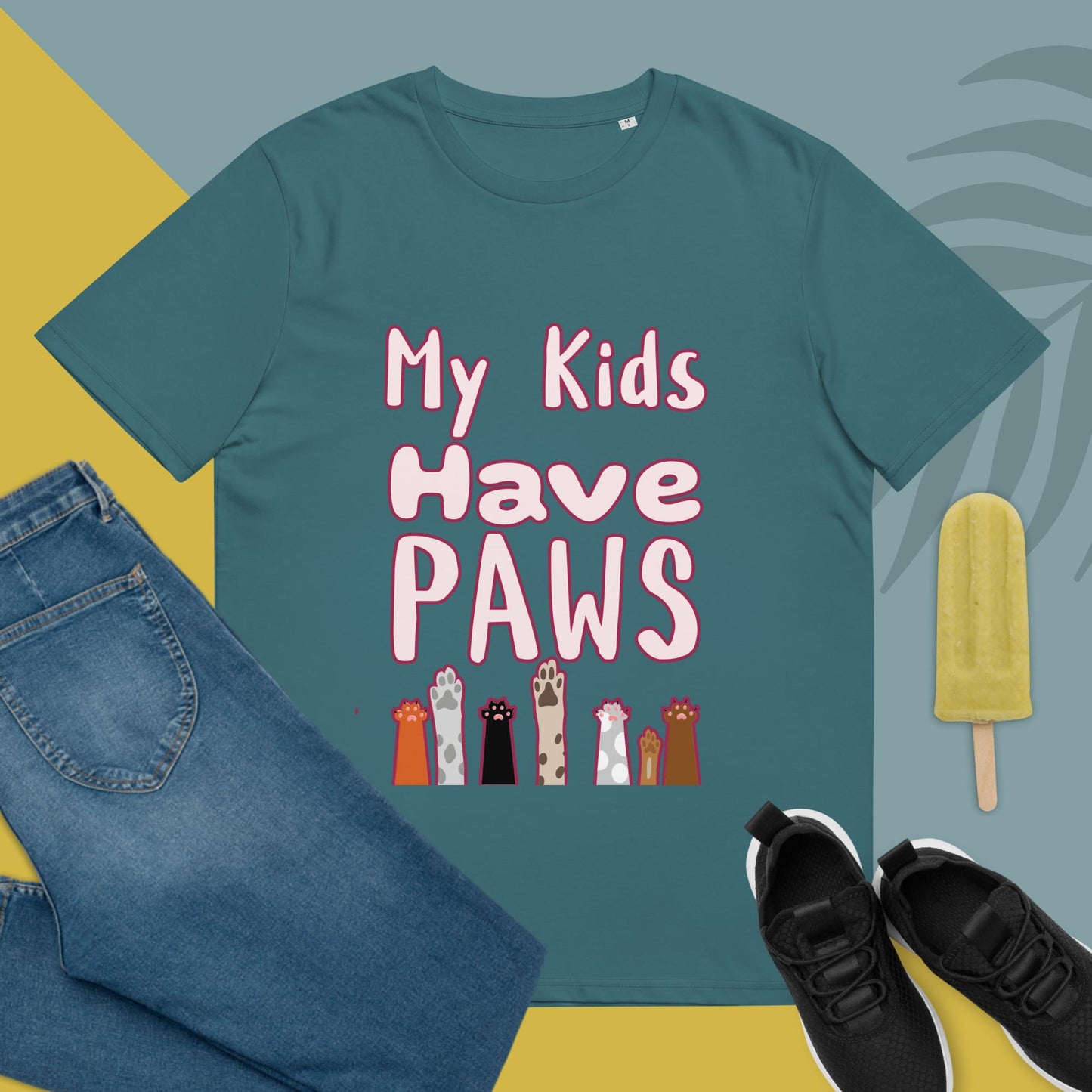 Cute Funny My Kids Have Paws T-shirt