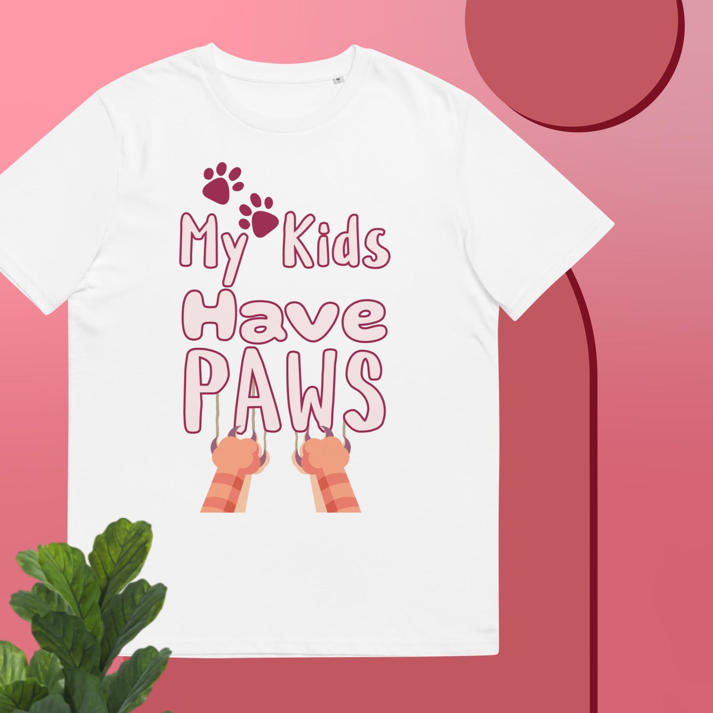 Cute Funny My Kids Have Paws T-shirt