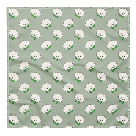 Cheeky Bichon Cute Dog Pattern Bandana