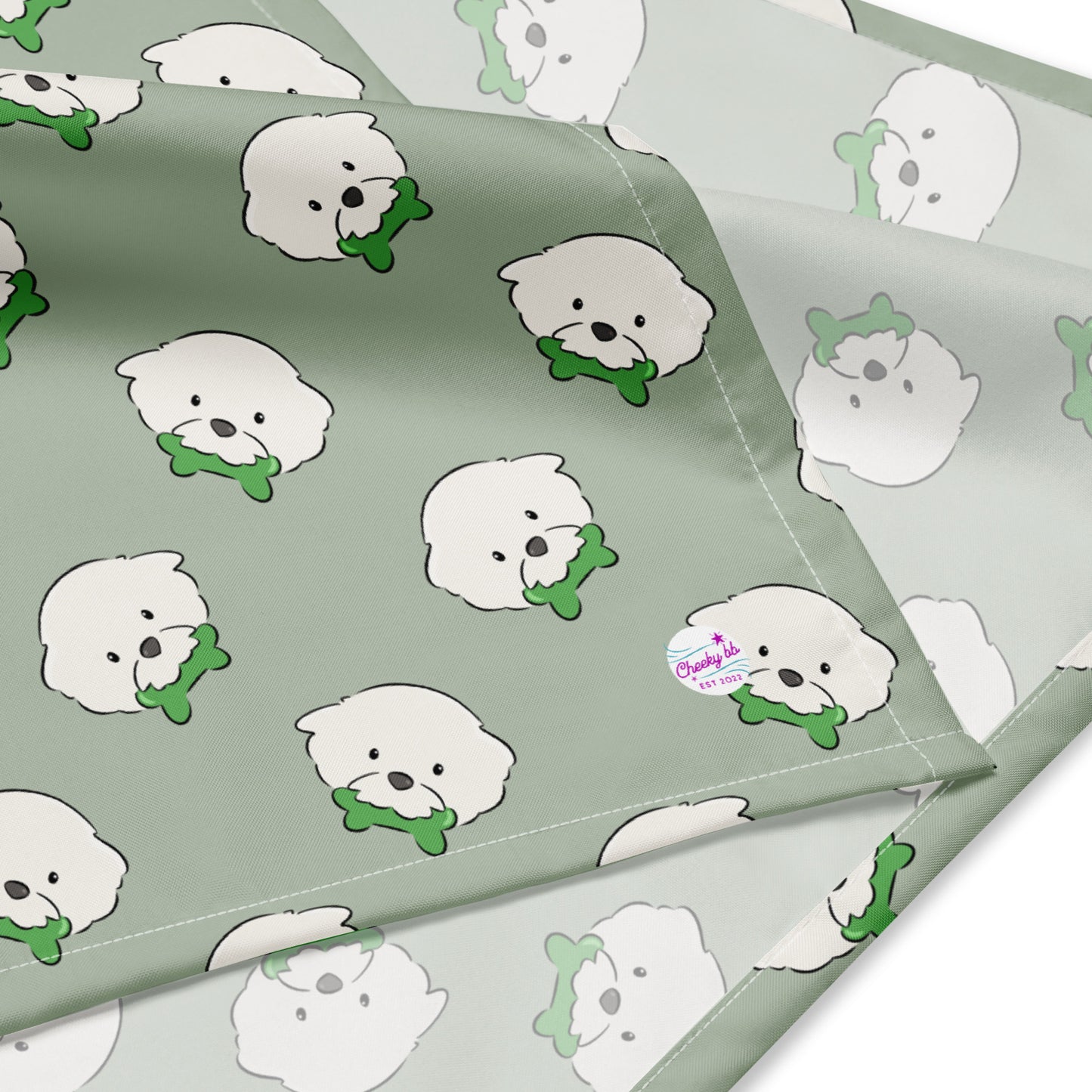 Cheeky Bichon Cute Dog Pattern Bandana