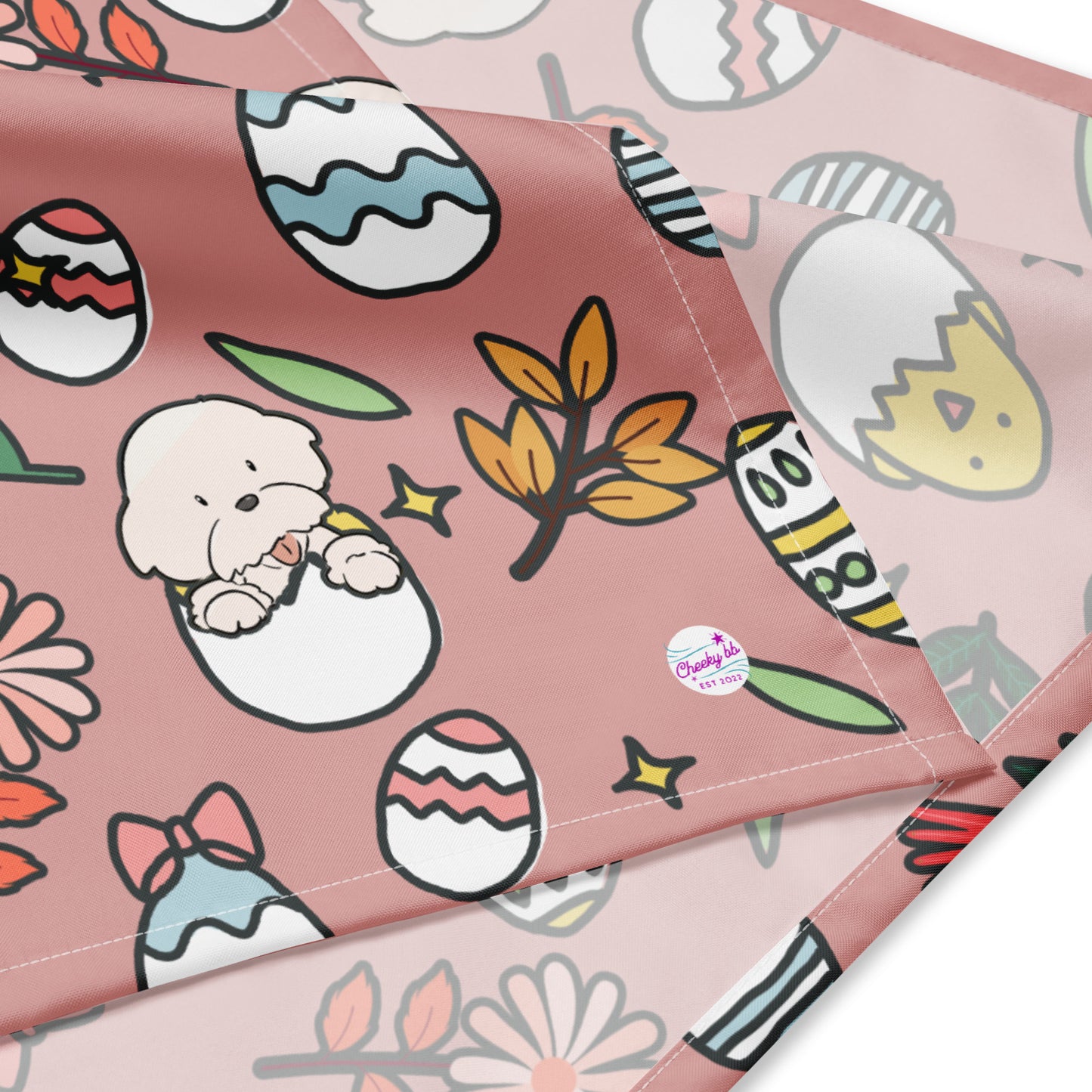 Cheeky Bichon Cute Easter Dog Pattern Bandana