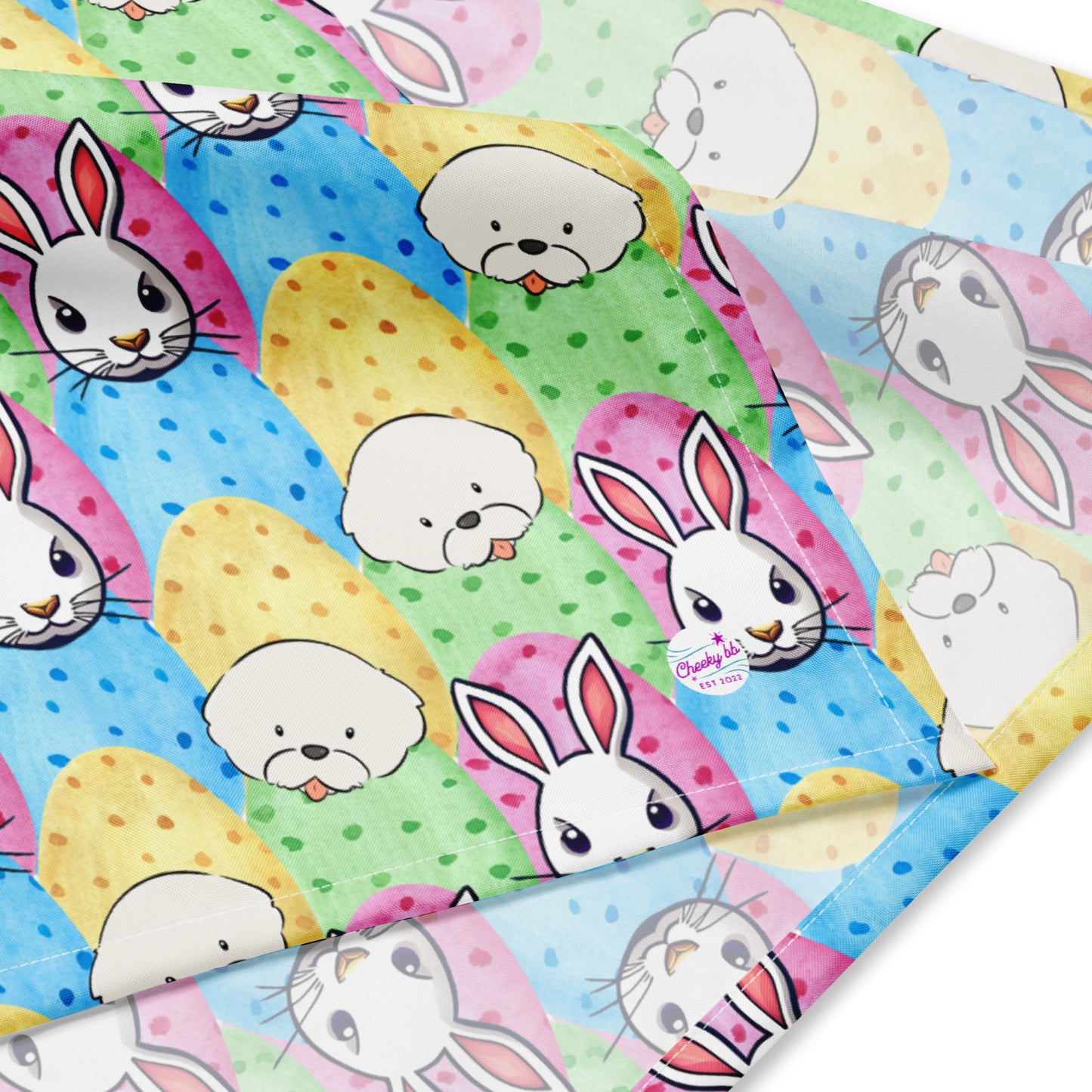 Cheeky Bichon Cute Easter Pattern Bandana