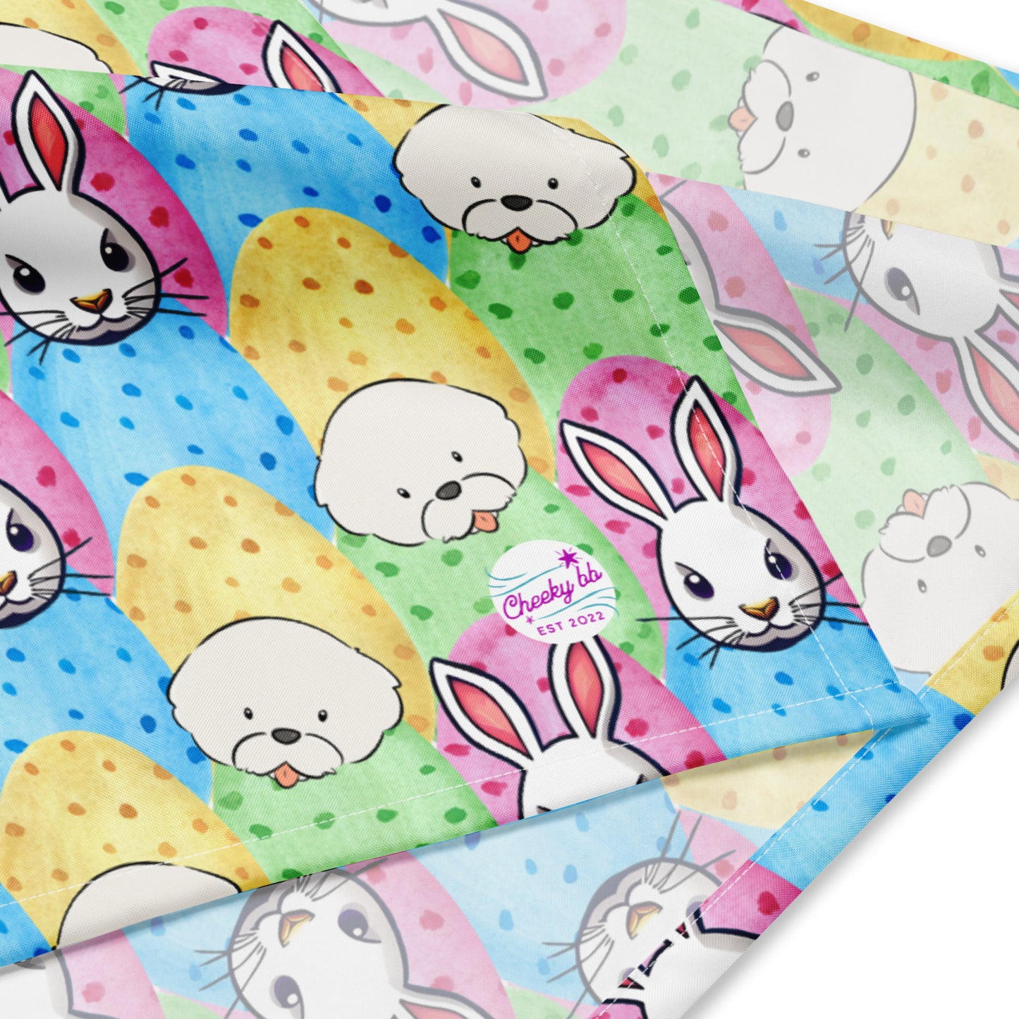 Cheeky Bichon Cute Easter Pattern Bandana