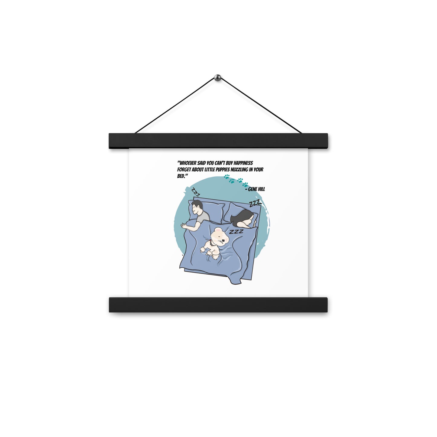 Cheeky Bichon Cute Funny Dog Quote Poster with Hangers