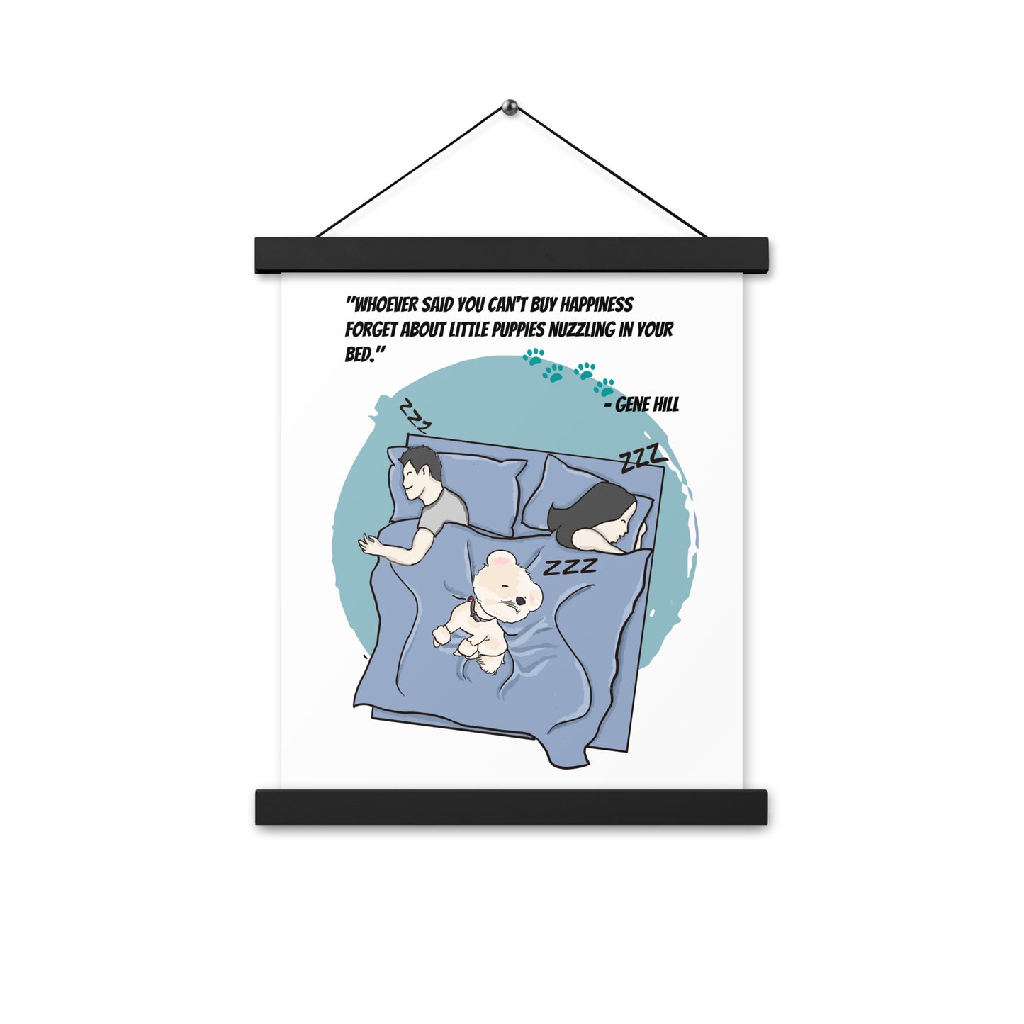 Cheeky Bichon Cute Funny Dog Quote Poster with Hangers