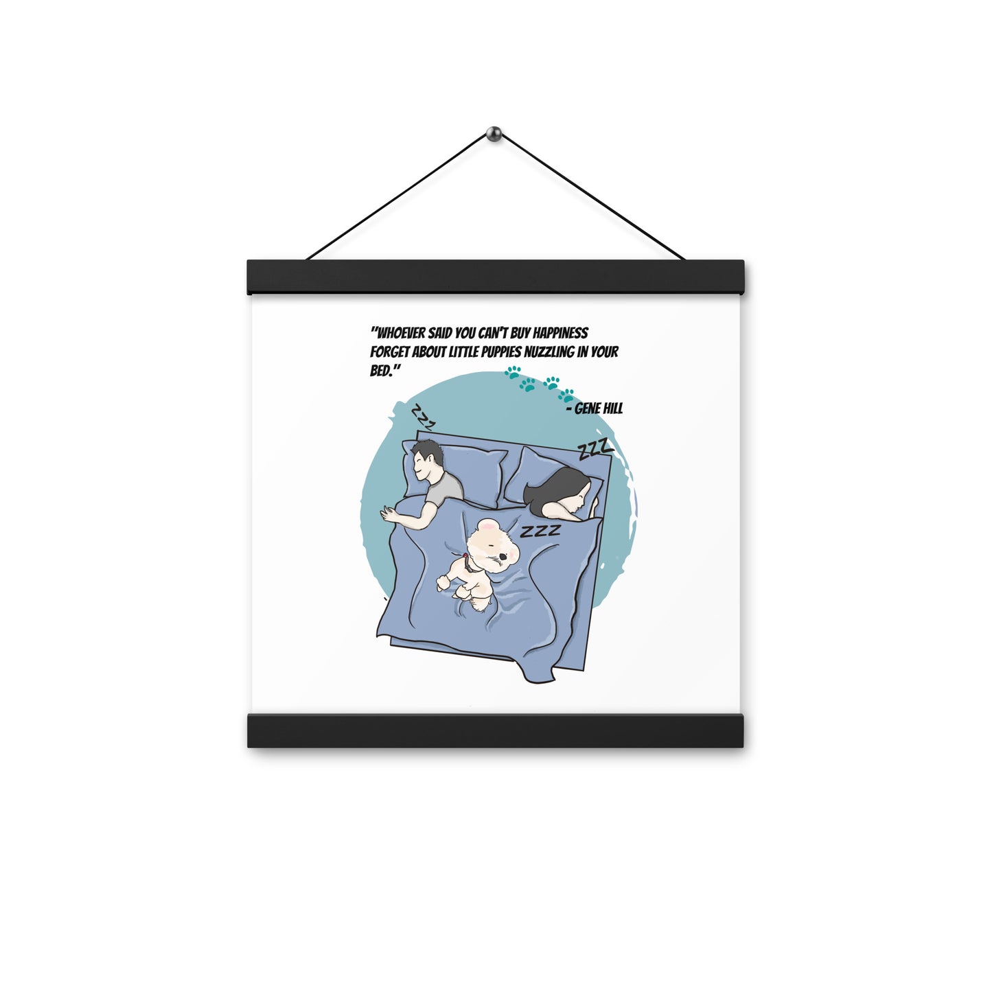 Cheeky Bichon Cute Funny Dog Quote Poster with Hangers