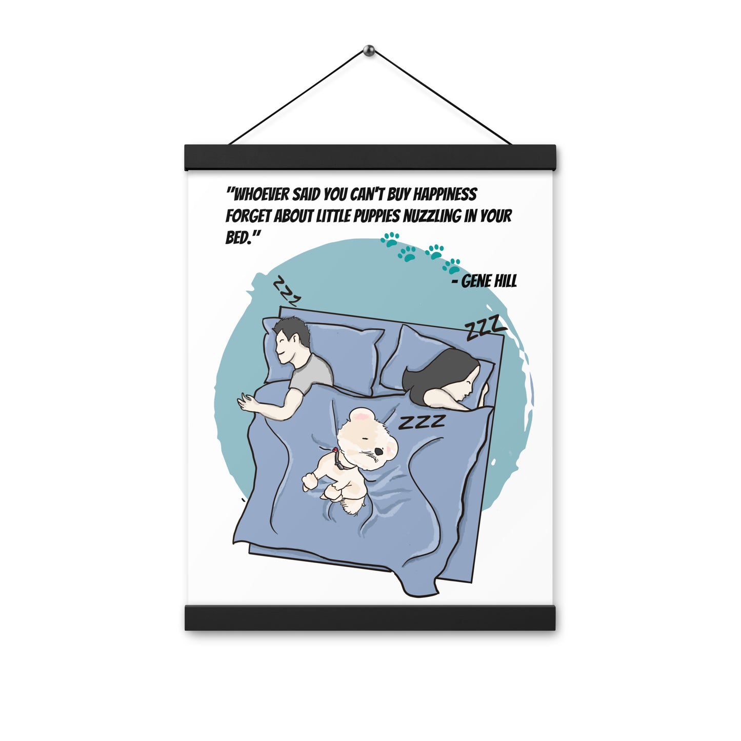 Cheeky Bichon Cute Funny Dog Quote Poster with Hangers