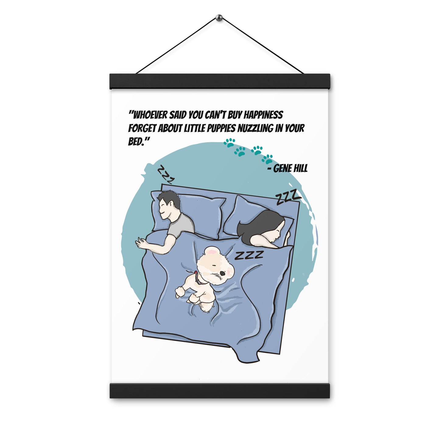 Cheeky Bichon Cute Funny Dog Quote Poster with Hangers