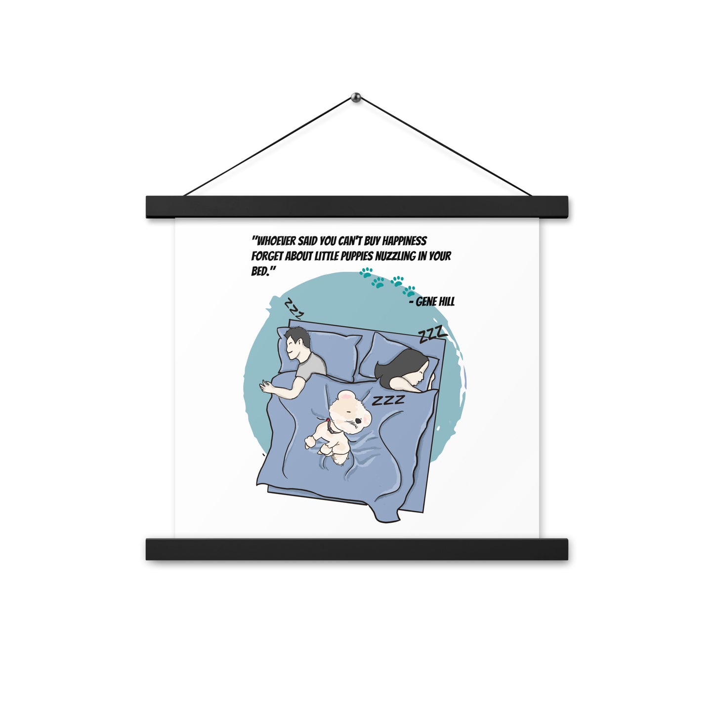 Cheeky Bichon Cute Funny Dog Quote Poster with Hangers