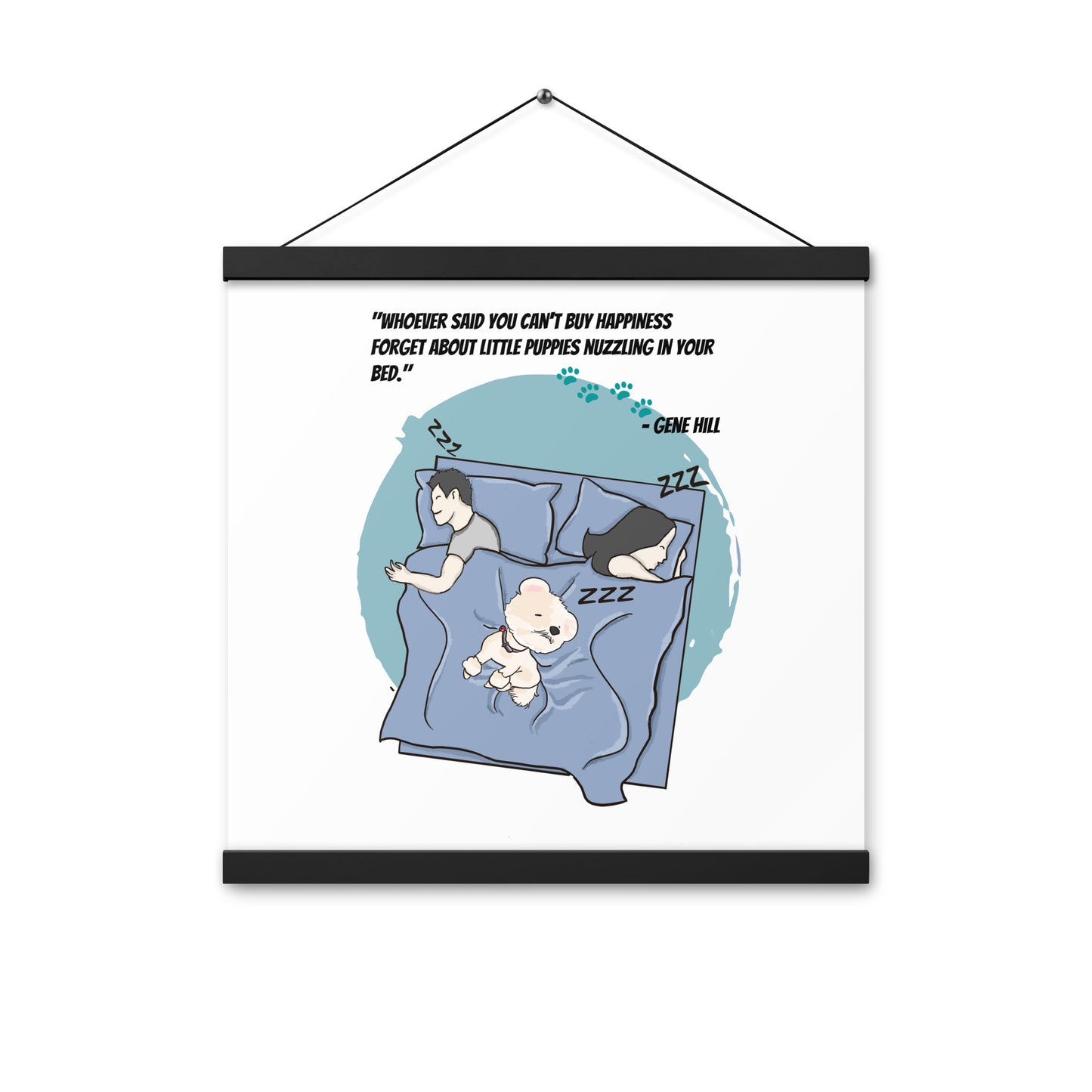 Cheeky Bichon Cute Funny Dog Quote Poster with Hangers