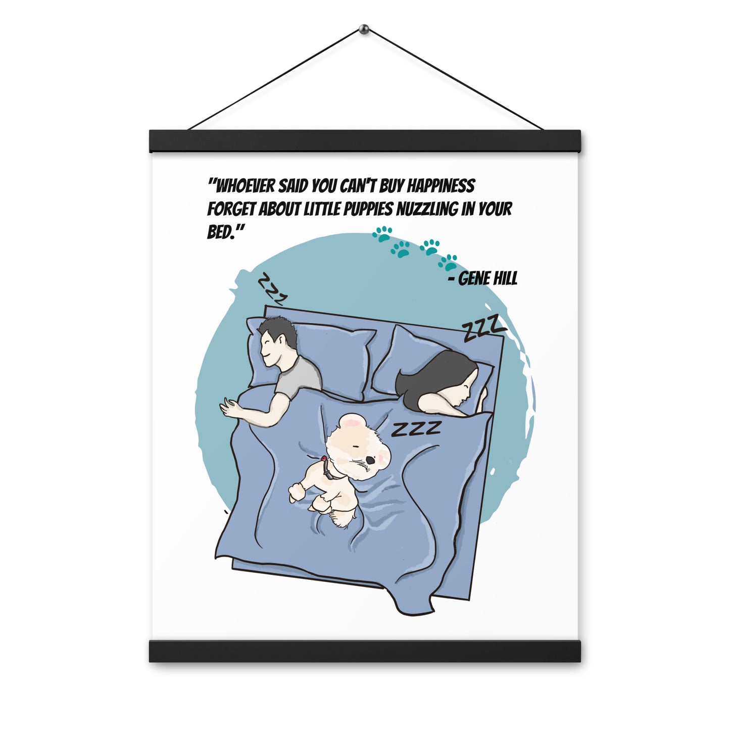 Cheeky Bichon Cute Funny Dog Quote Poster with Hangers