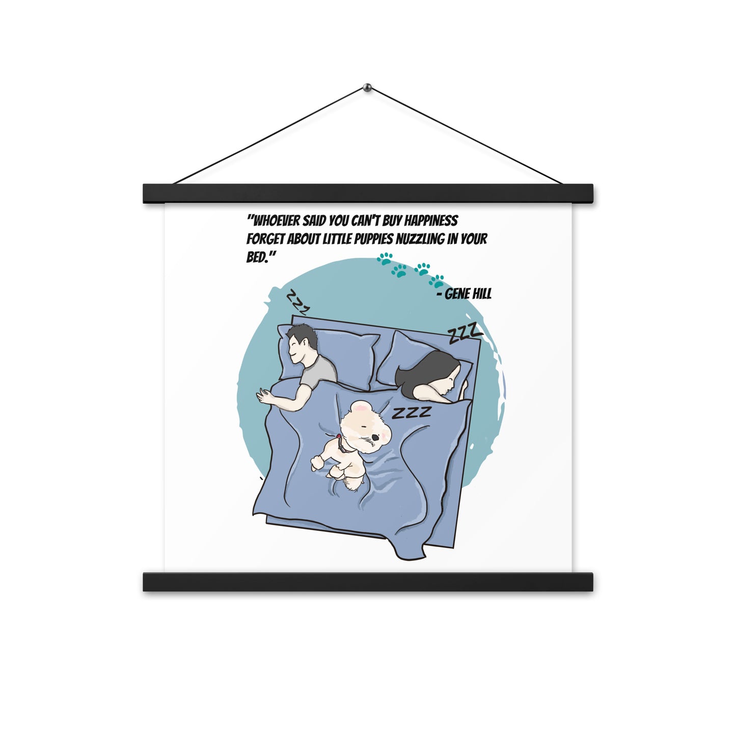 Cheeky Bichon Cute Funny Dog Quote Poster with Hangers