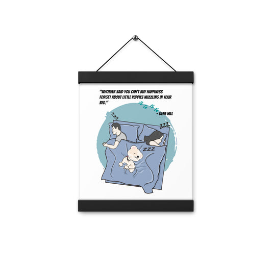 Cheeky Bichon Cute Funny Dog Quote Poster with Hangers
