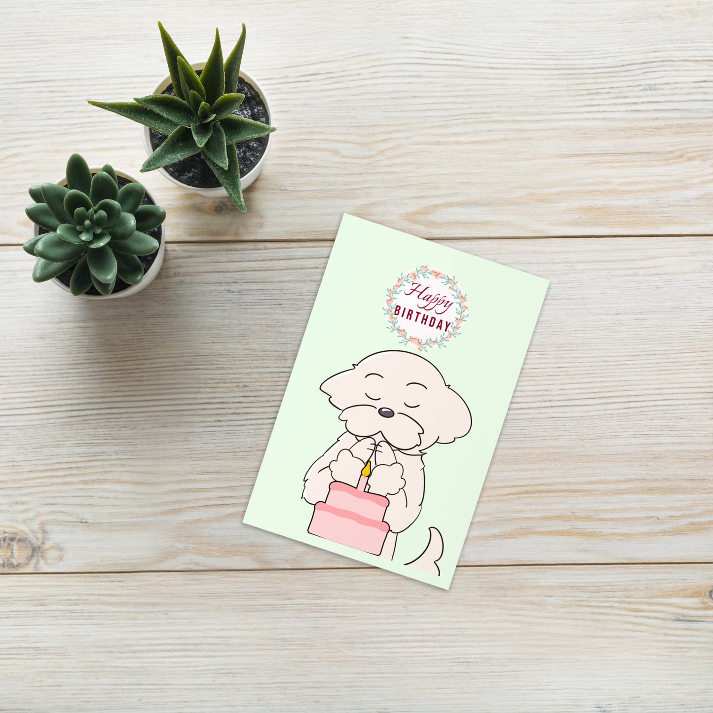 Cheeky Bichon Cute Birthday Card