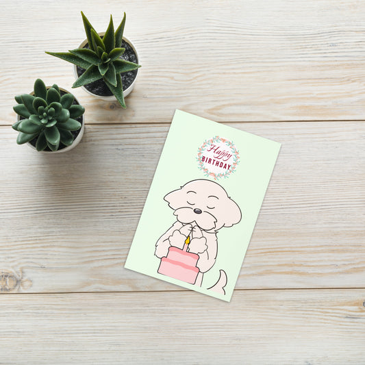 Cheeky Bichon Cute Birthday Card