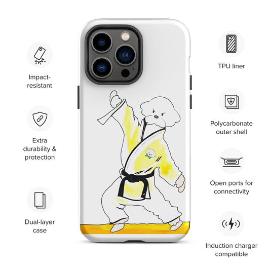 Cheeky Bichon Cute Funny Dog Knows Karate Tough iPhone case