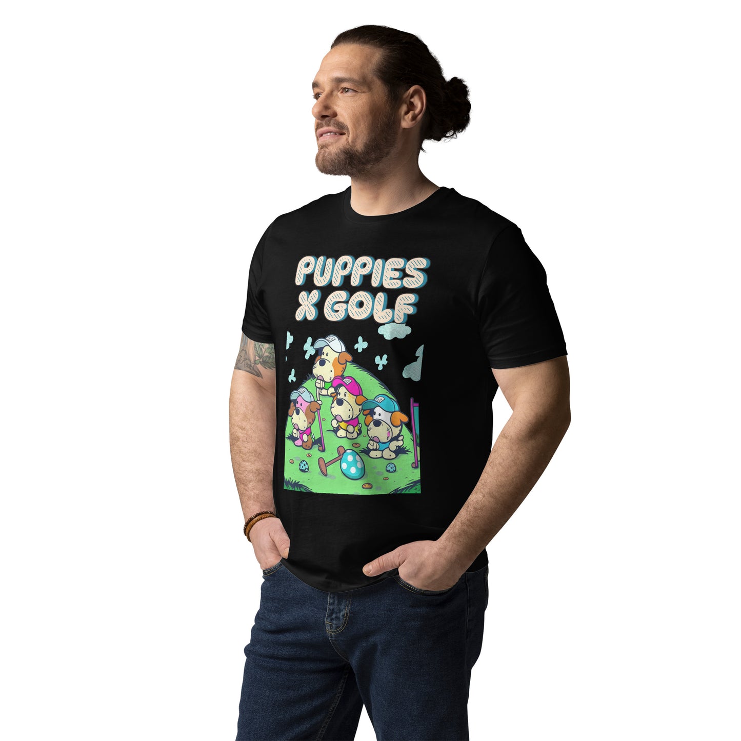 Cute Puppies and Golf Shirt