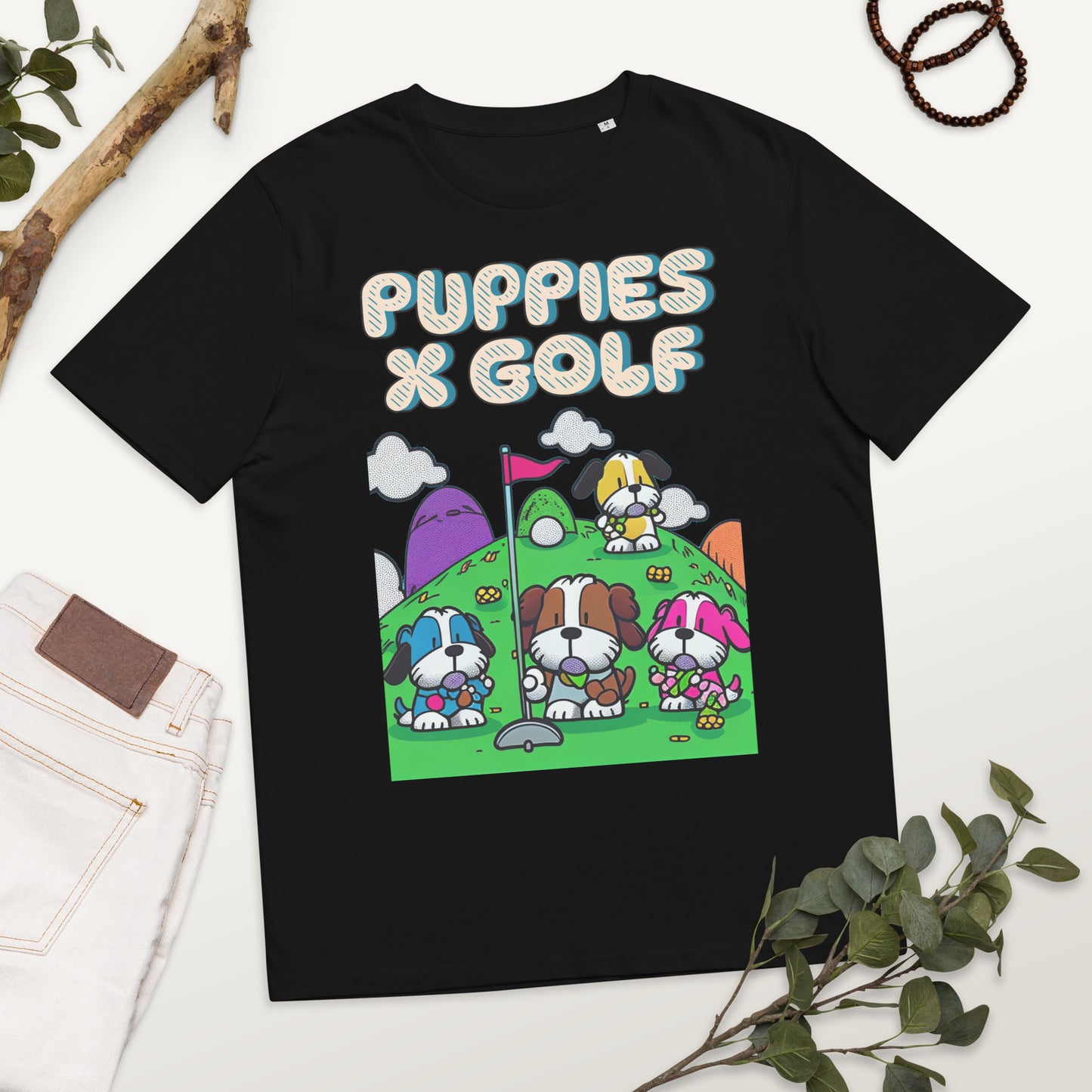 Cute Puppies and Golf Shirt